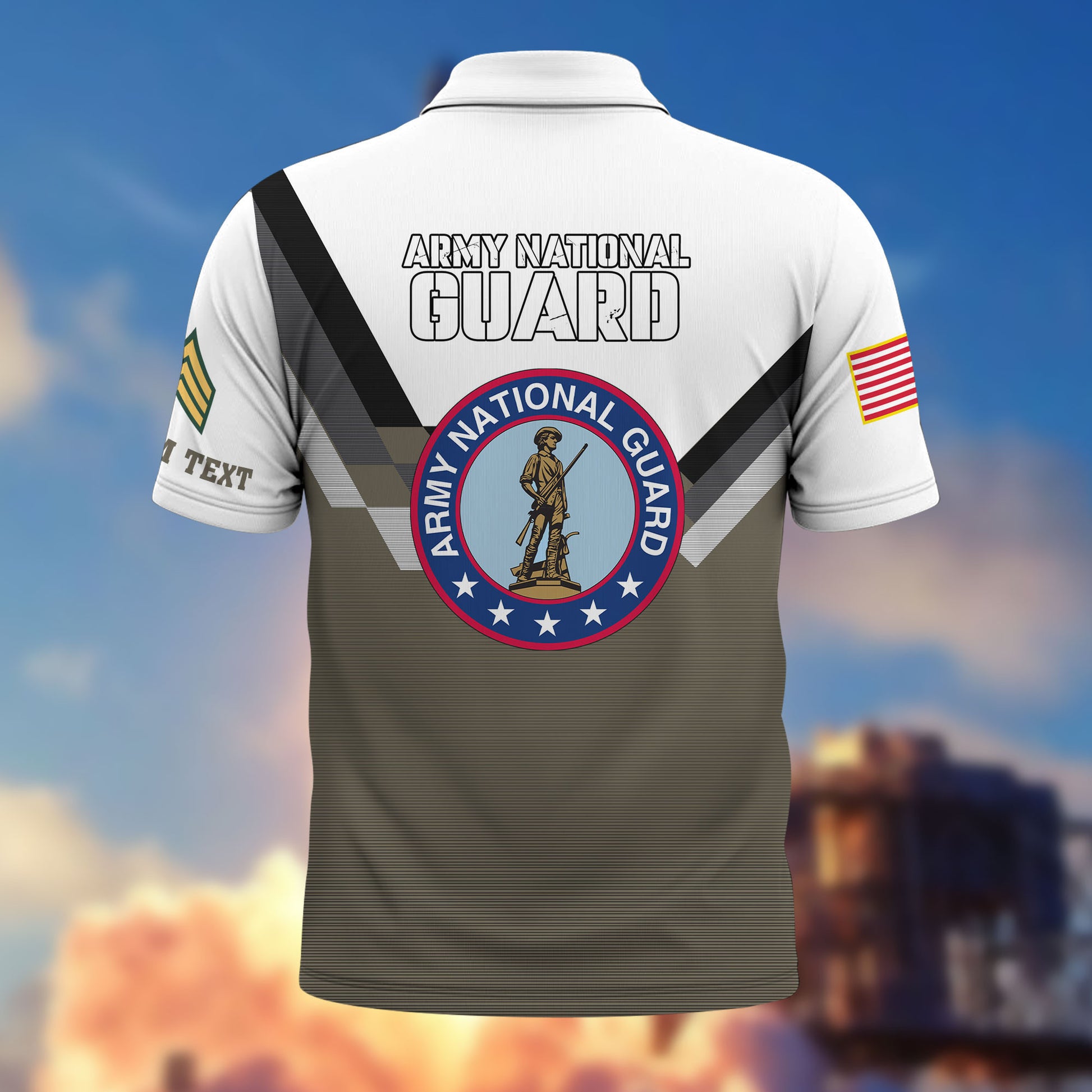 US Army National Guard Custom Polo Shirt VPVC214808, Gifts For Army National Guard Veteran, Best Gifts On Father's Day, Armed Forces Day, Independence Day, Veterans Day.