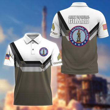 US Army National Guard Custom Polo Shirt VPVC214808, Gifts For Army National Guard Veteran, Best Gifts On Father's Day, Armed Forces Day, Independence Day, Veterans Day.