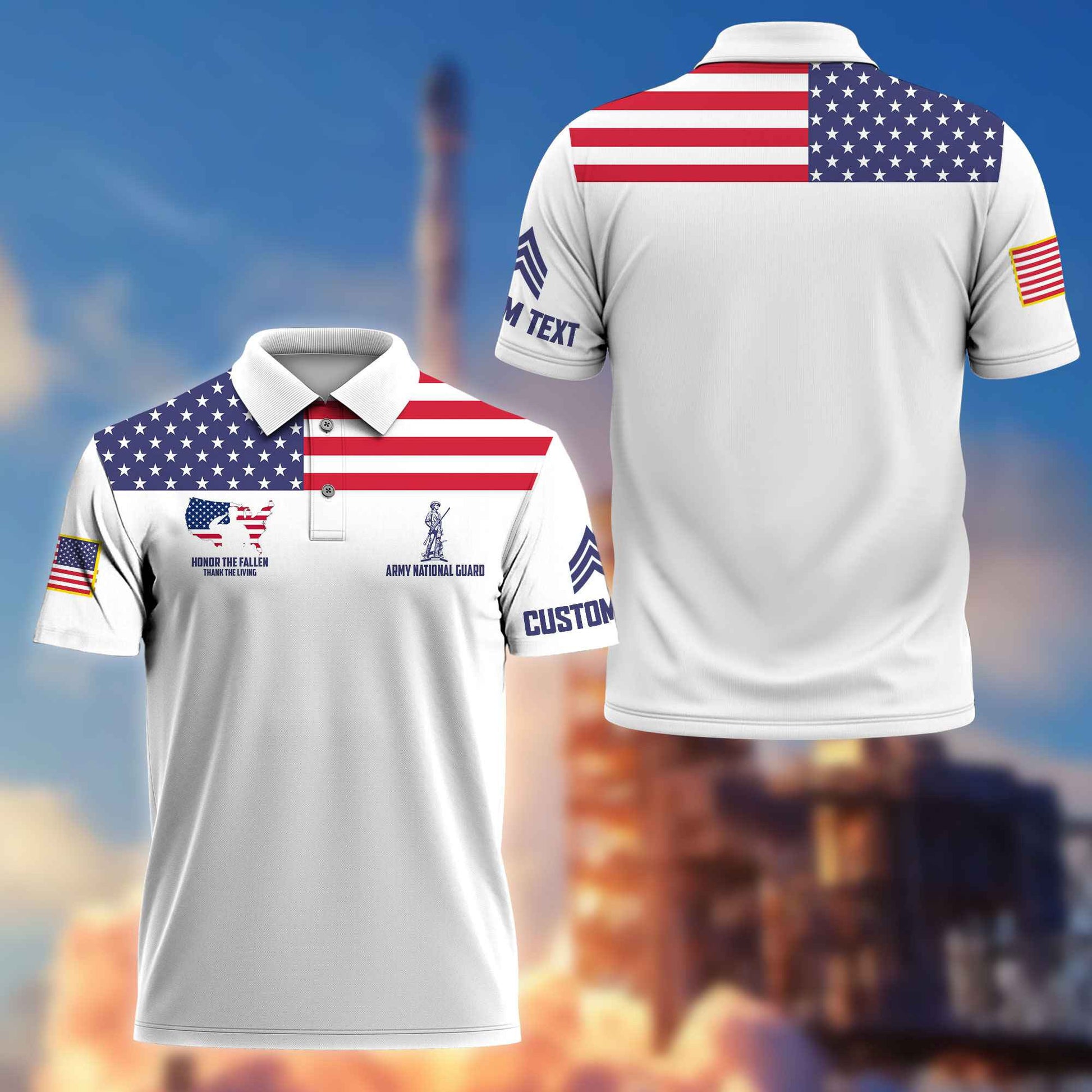 US Army National Guard Custom Polo Shirt VPVC215608, Gifts For Army National Guard Veteran, Best Gifts On Father's Day, Armed Forces Day, Independence Day, Veterans Day.