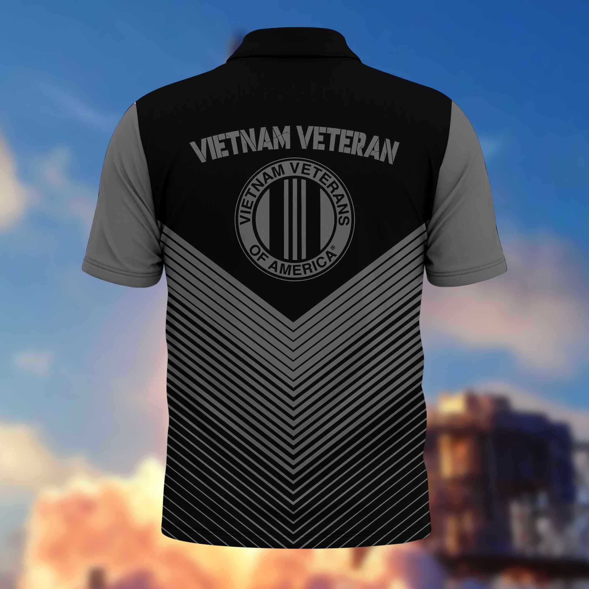 Premium Vietnam Veteran Polo Shirt VPVC215806, Custom Name, Rank, Year, Gifts For Vietnam Veteran, Best Gifts On Father's Day, Armed Forces Day, Independence Day, Veterans Day.
