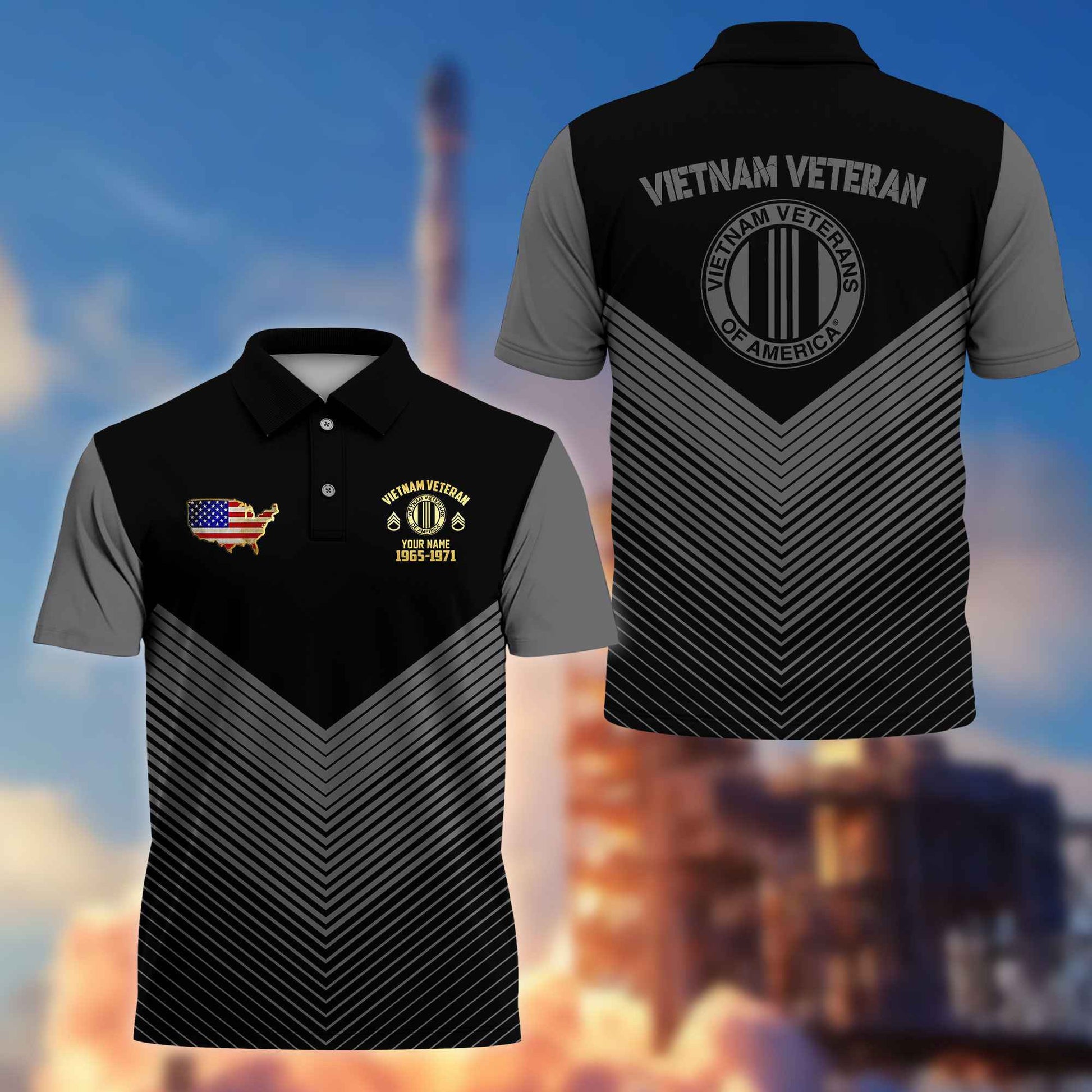 Premium Vietnam Veteran Polo Shirt VPVC215806, Custom Name, Rank, Year, Gifts For Vietnam Veteran, Best Gifts On Father's Day, Armed Forces Day, Independence Day, Veterans Day.