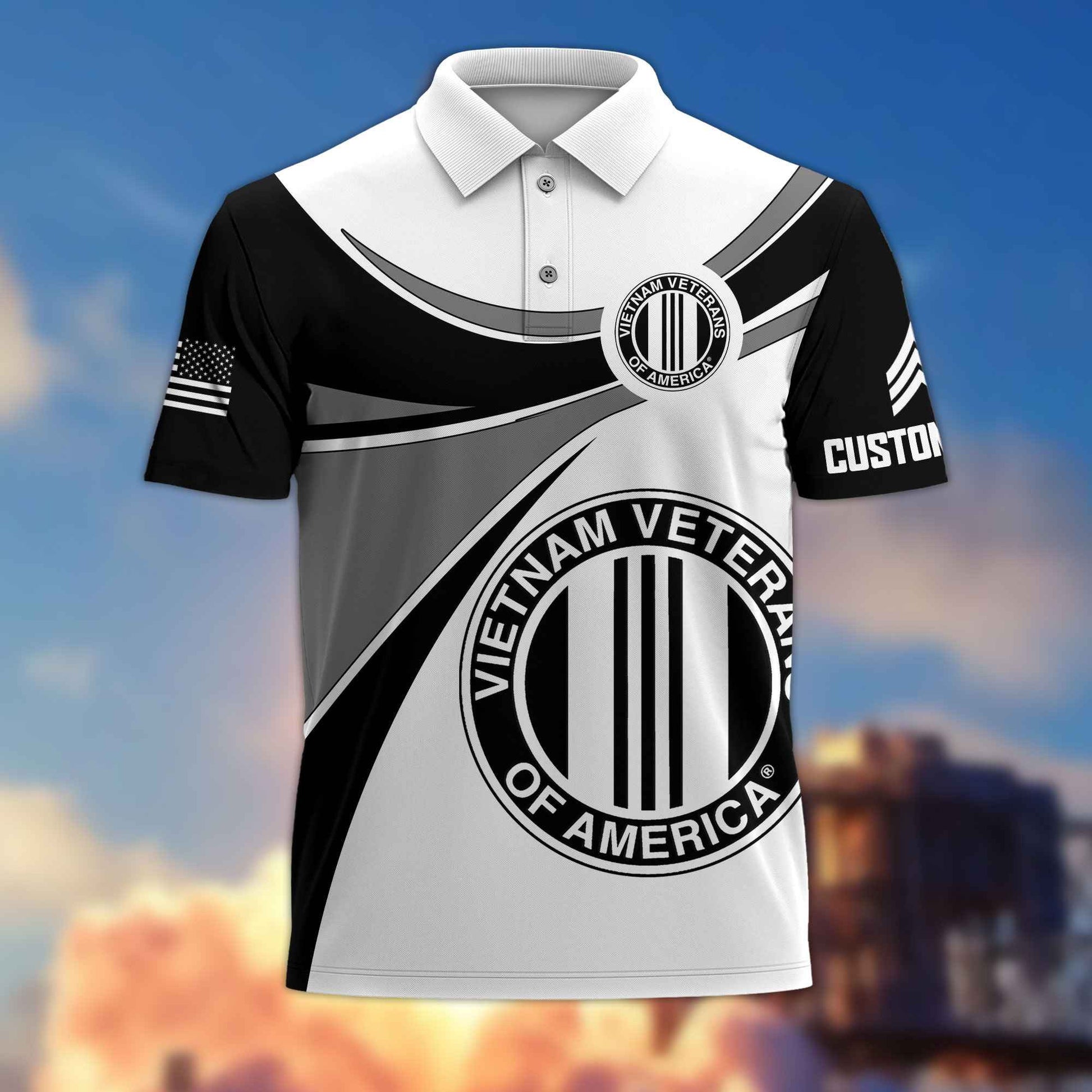 Unique Custom Name, Rank, Vietnam Veteran Polo Shirt VPVC216006, Gifts For Vietnam Veteran, Best Gifts On Father's Day, Independence Day, Veterans Day.