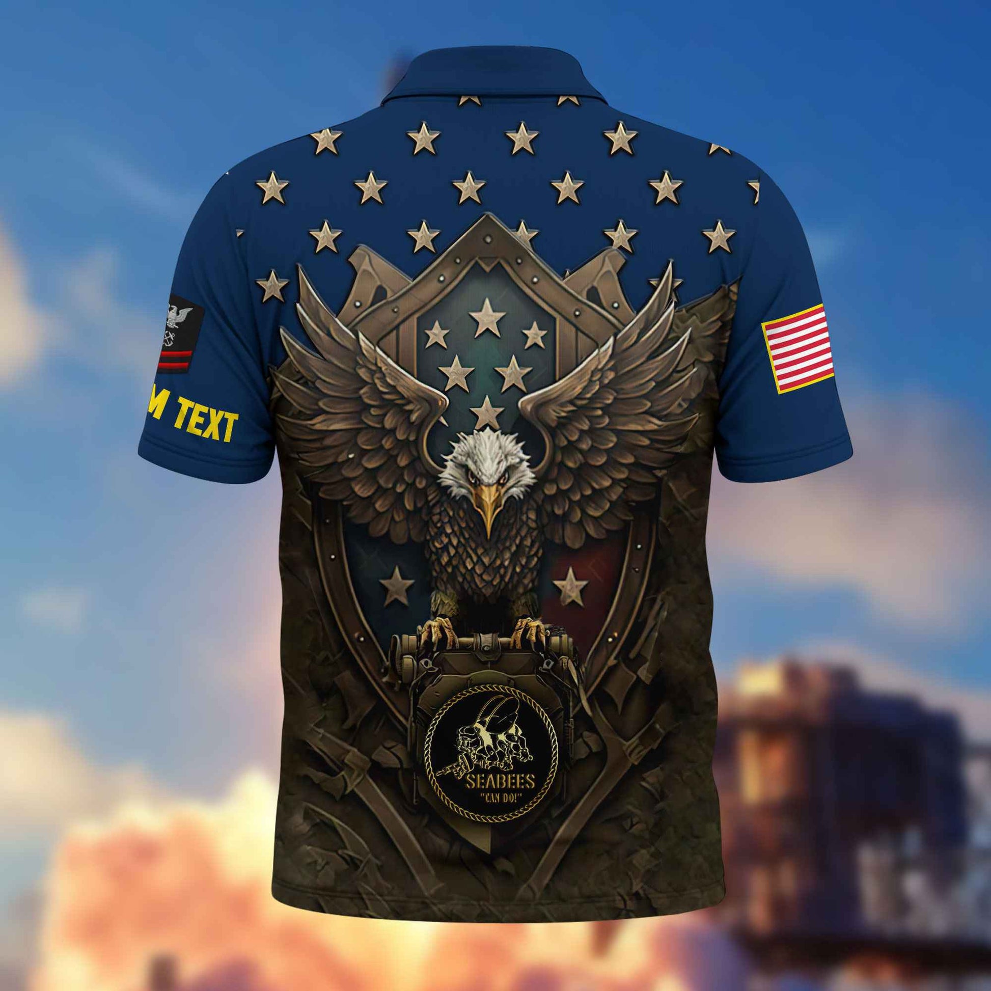 US Seabees Custom Polo Shirt VPVC216109, Gifts For Seabees Veteran, Best Gifts On Father's Day, Armed Forces Day, Independence Day, Veterans Day.