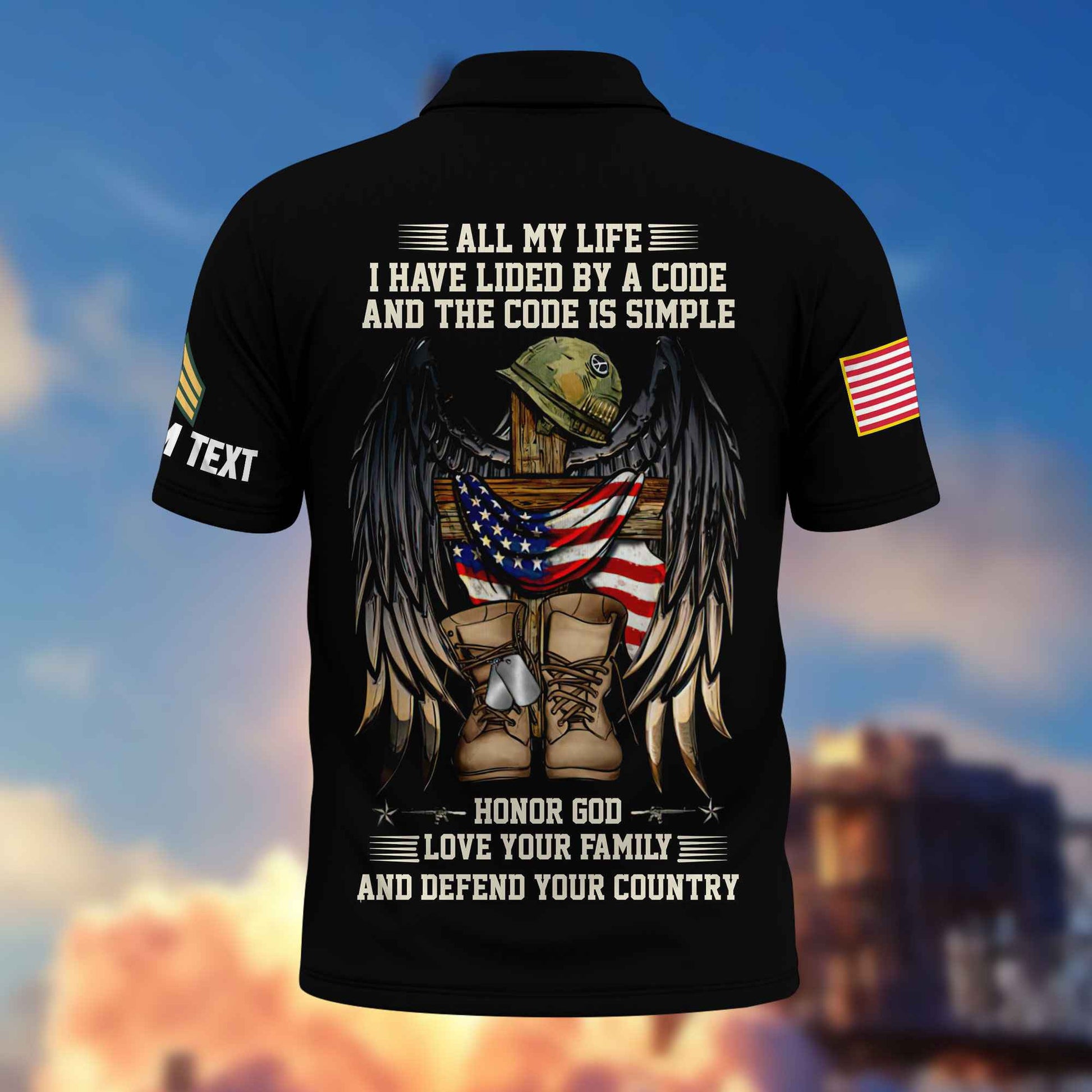 US Veteran Custom Polo Shirt VPVC216507, Gifts For US Veteran, Best Gifts On Father's Day, Armed Forces Day, Independence Day, Veterans Day.