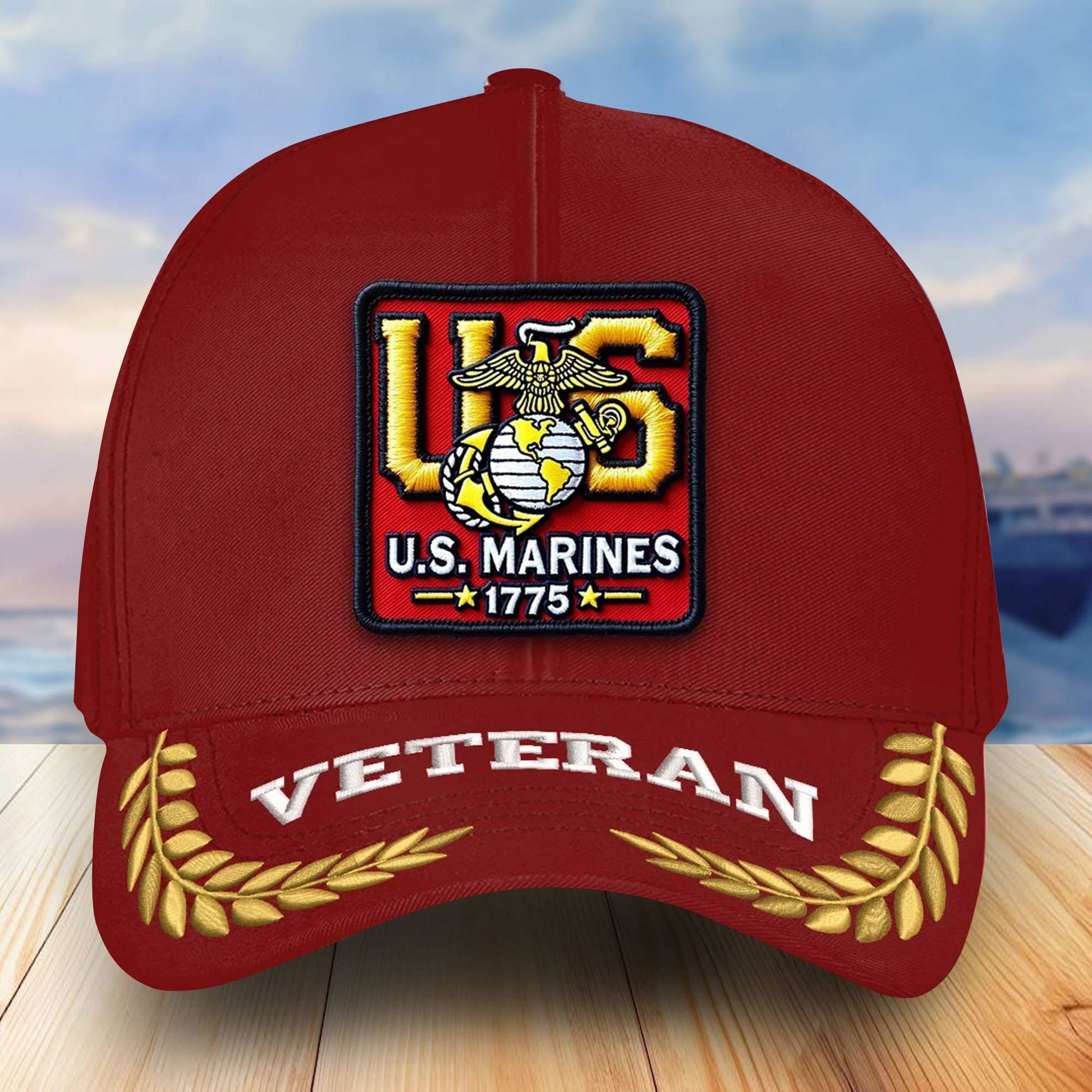 Premium USMC Veterans Embroidered Baseball Hats VPVC302504, Gifts For Marine Veteran On Father's Day, Armed Forces Day, Independence Day, Veterans Day.