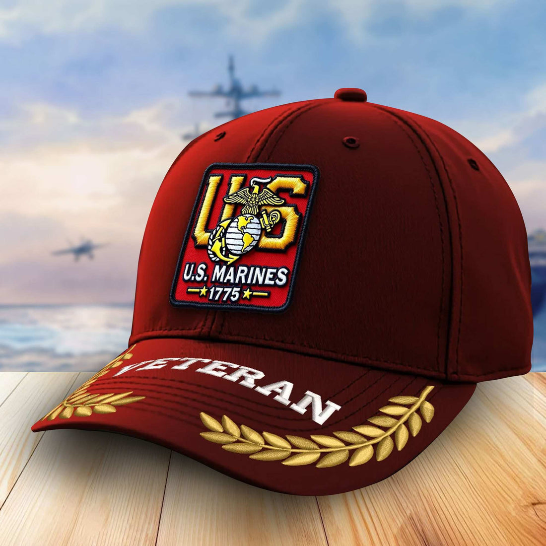 Premium USMC Veterans Embroidered Baseball Hats VPVC302504, Gifts For Marine Veteran On Father's Day, Armed Forces Day, Independence Day, Veterans Day.