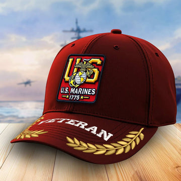 Premium USMC Veterans Embroidered Baseball Hats VPVC302504, Gifts For Marine Veteran On Father's Day, Armed Forces Day, Independence Day, Veterans Day.