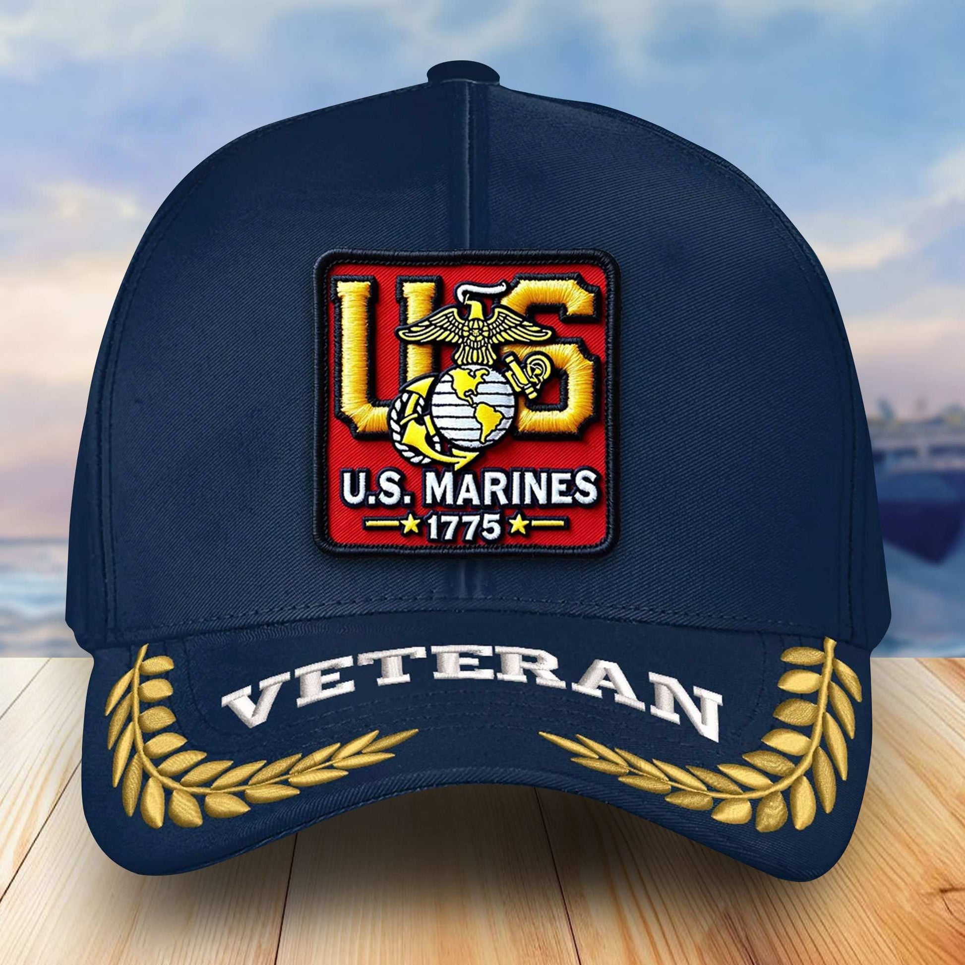 Premium USMC Veterans Embroidered Baseball Hats VPVC302505, Gifts For Marine Veteran On Father's Day, Armed Forces Day, Independence Day, Veterans Day.