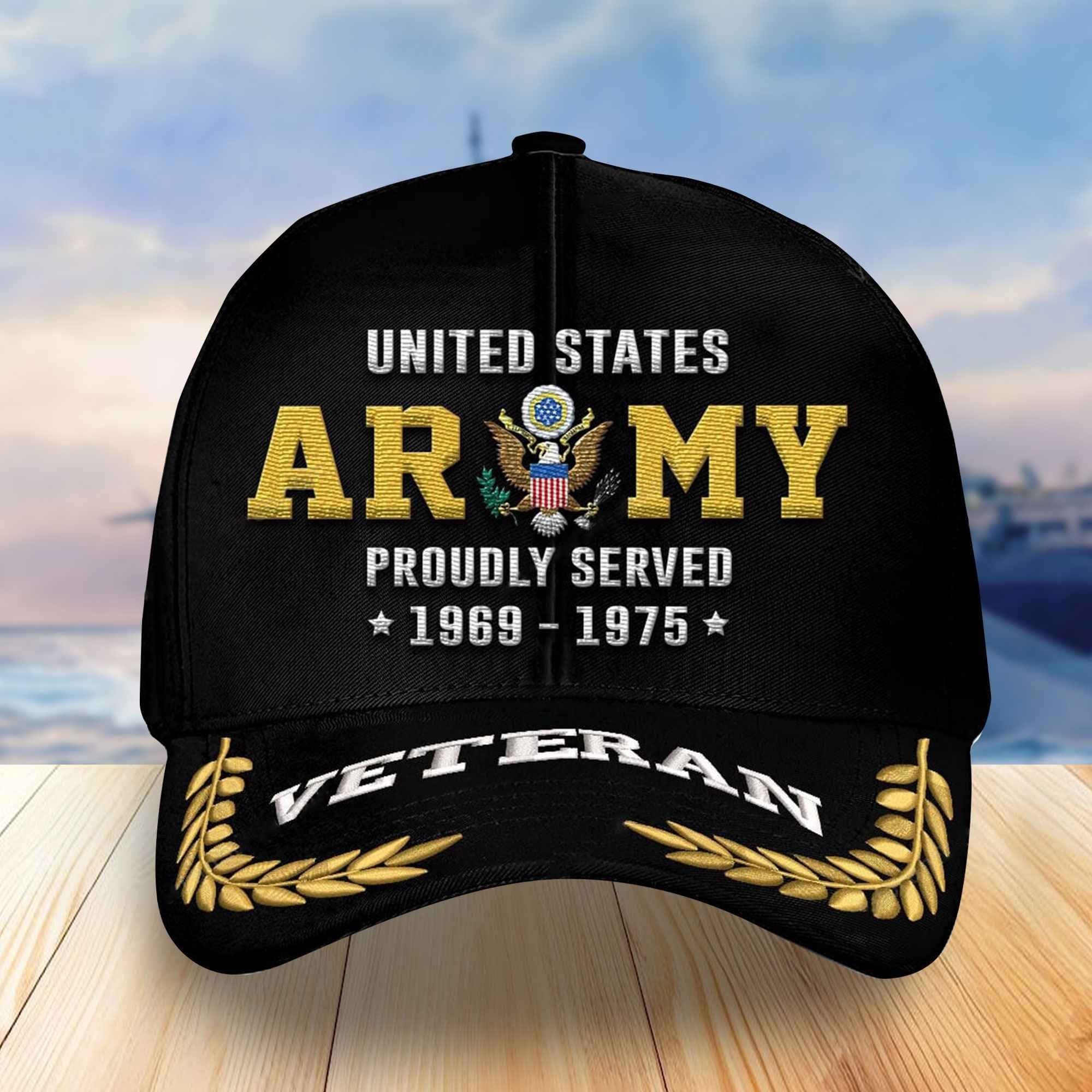 Premium Custom US Veterans Embroidered Baseball Hats VPVC304601, Gifts For Veterans On Father's Day, Armed Forces Day, Independence Day, Veterans Day.
