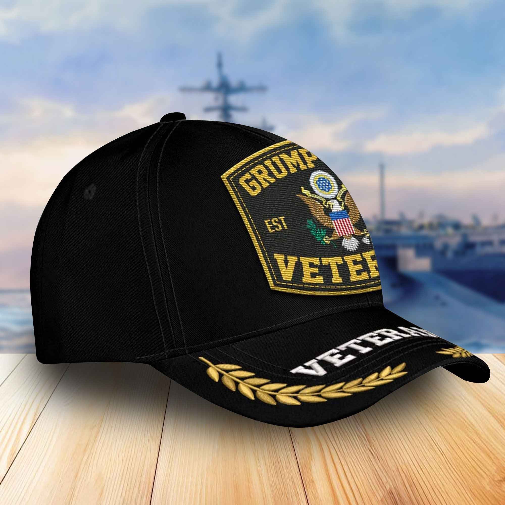 Premium Custom US Veterans Embroidered Baseball Hats VPVC304501, Gifts For Veterans On Father's Day, Armed Forces Day, Independence Day, Veterans Day.
