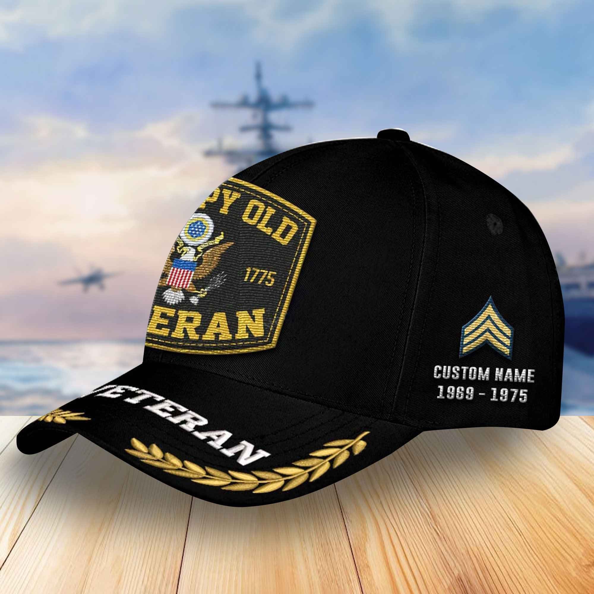 Premium Custom US Veterans Embroidered Baseball Hats VPVC304501, Gifts For Veterans On Father's Day, Armed Forces Day, Independence Day, Veterans Day.