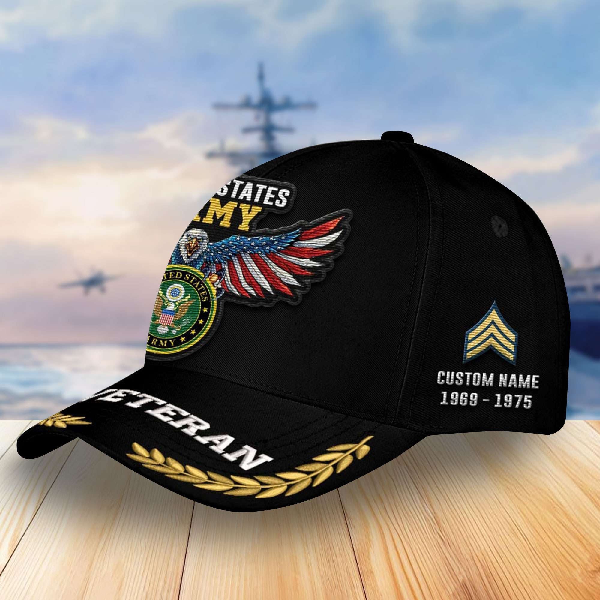 Premium Custom US Veterans Embroidered Baseball Hats VPVC304801, Gifts For Veterans On Father's Day, Armed Forces Day, Independence Day, Veterans Day.
