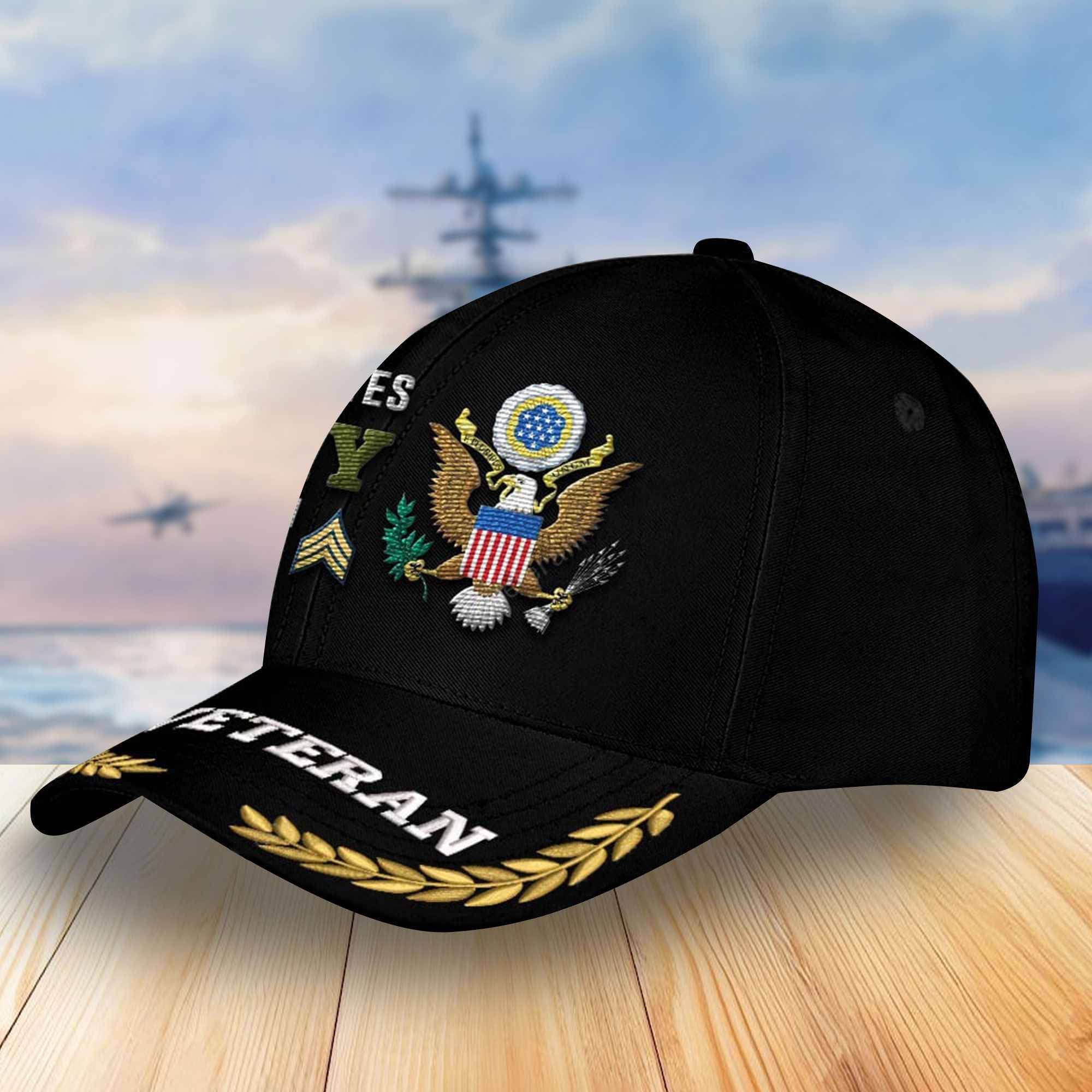 Premium Custom US Veterans Embroidered Baseball Hats VPVC304901, Gifts For Veterans On Father's Day, Armed Forces Day, Independence Day, Veterans Day.