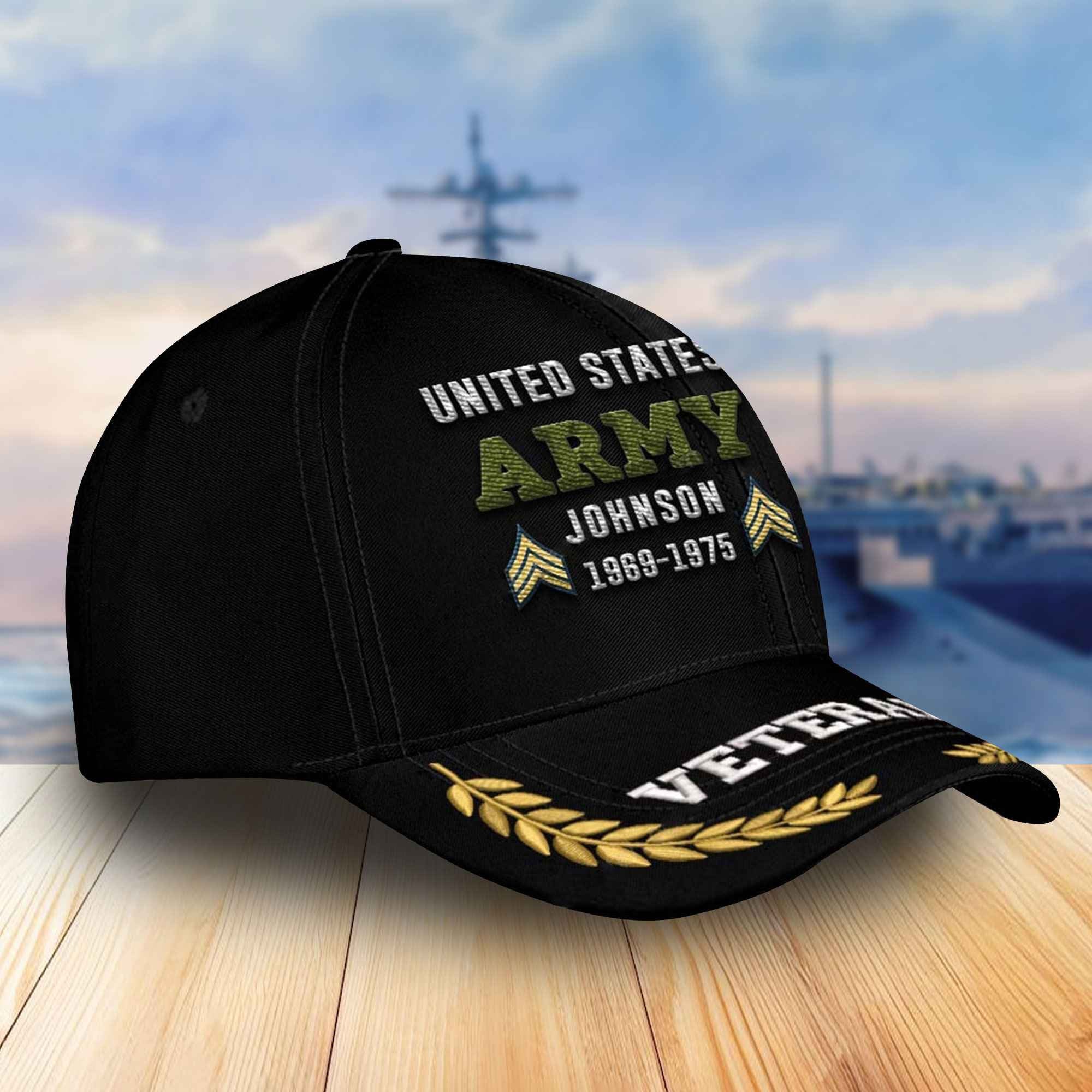 Premium Custom US Veterans Embroidered Baseball Hats VPVC304901, Gifts For Veterans On Father's Day, Armed Forces Day, Independence Day, Veterans Day.