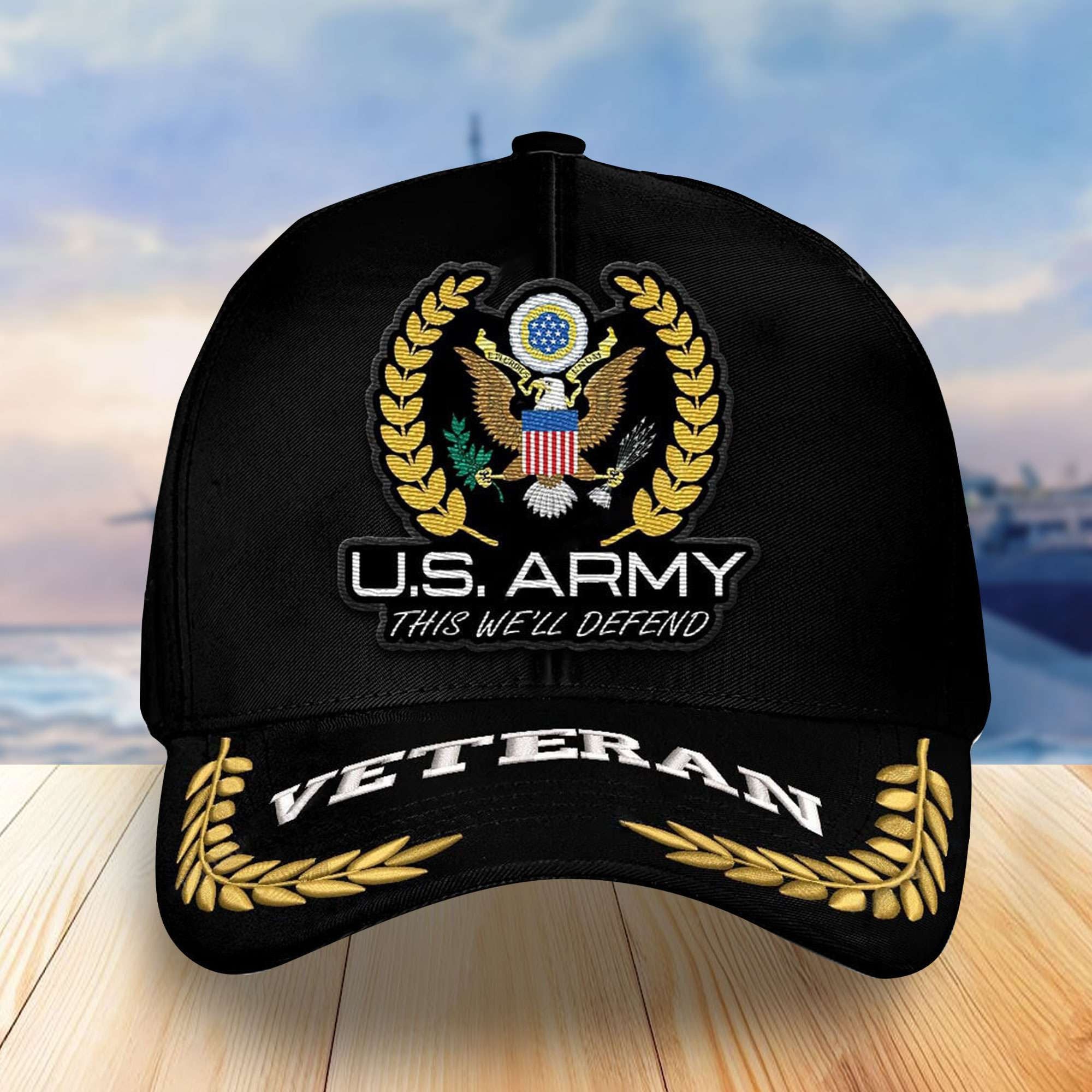 Premium Custom US Veterans Embroidered Baseball Hats VPVC305001, Gifts For Veterans On Father's Day, Armed Forces Day, Independence Day, Veterans Day.