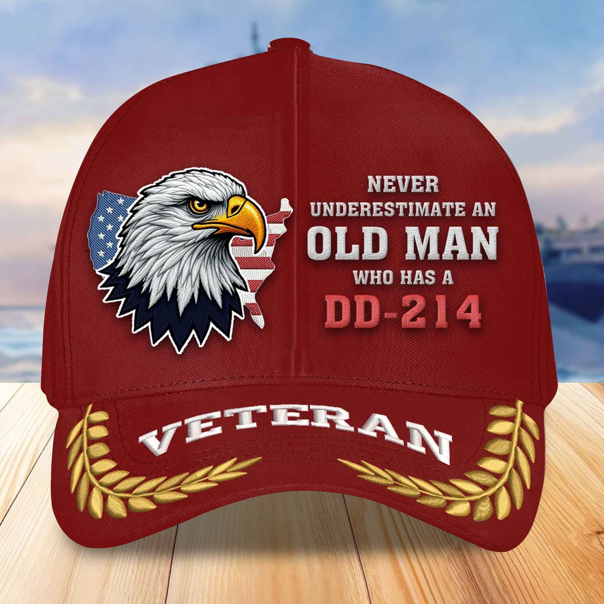 Premium US Veterans Embroidered Baseball Hats VPVC305101, Gifts For Veterans On Father's Day, Armed Forces Day, Independence Day, Veterans Day.