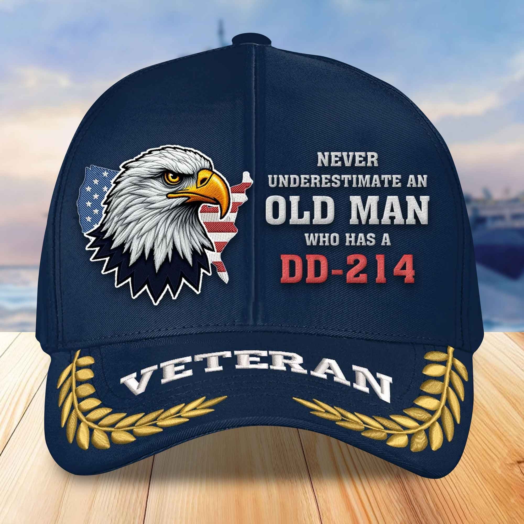 Premium US Veterans Embroidered Baseball Hats VPVC305102, Gifts For Veterans On Father's Day, Armed Forces Day, Independence Day, Veterans Day.