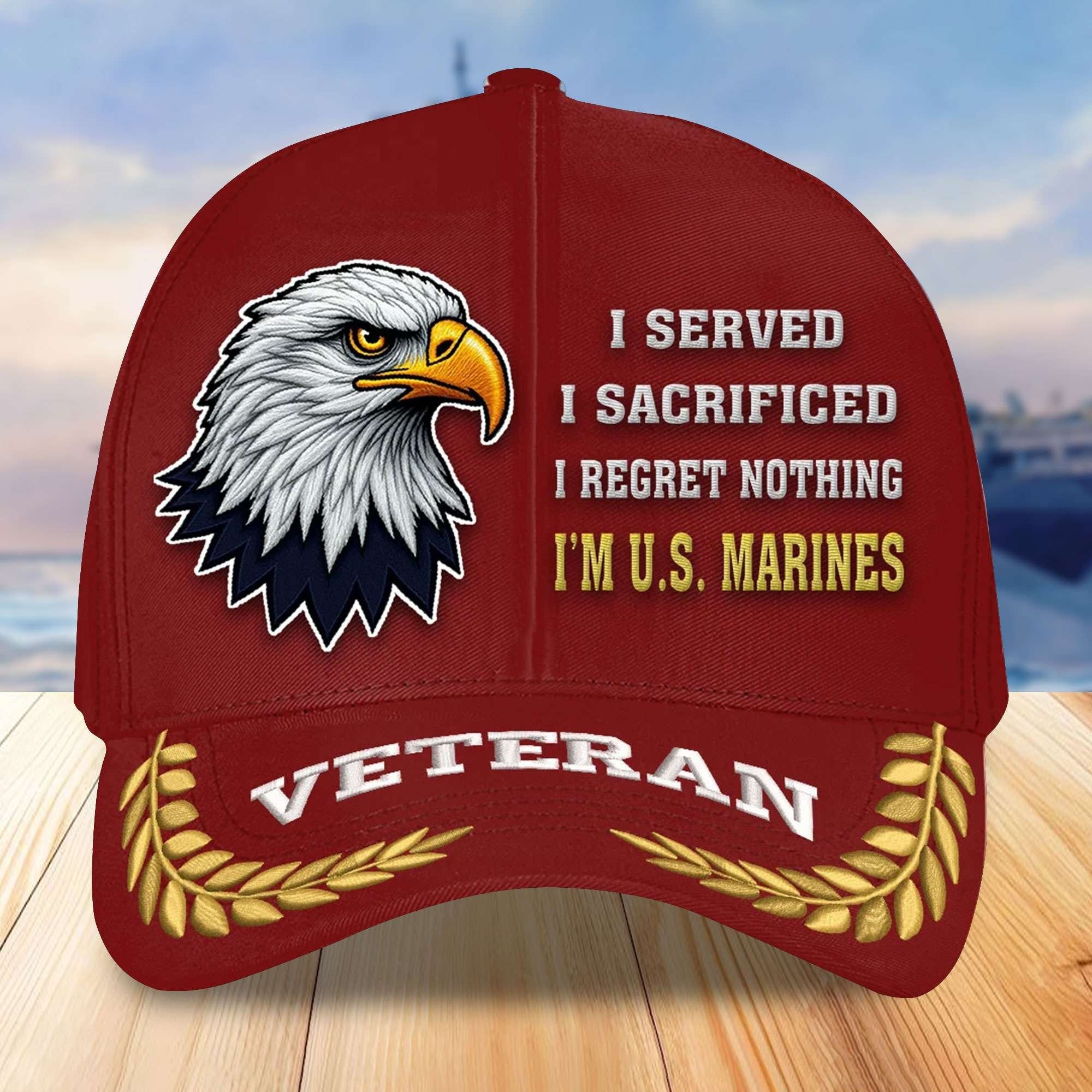 Premium USMC Embroidered Baseball Hats VPVC305201, Gifts For Marine Veterans On Father's Day, Armed Forces Day, Independence Day, Veterans Day.