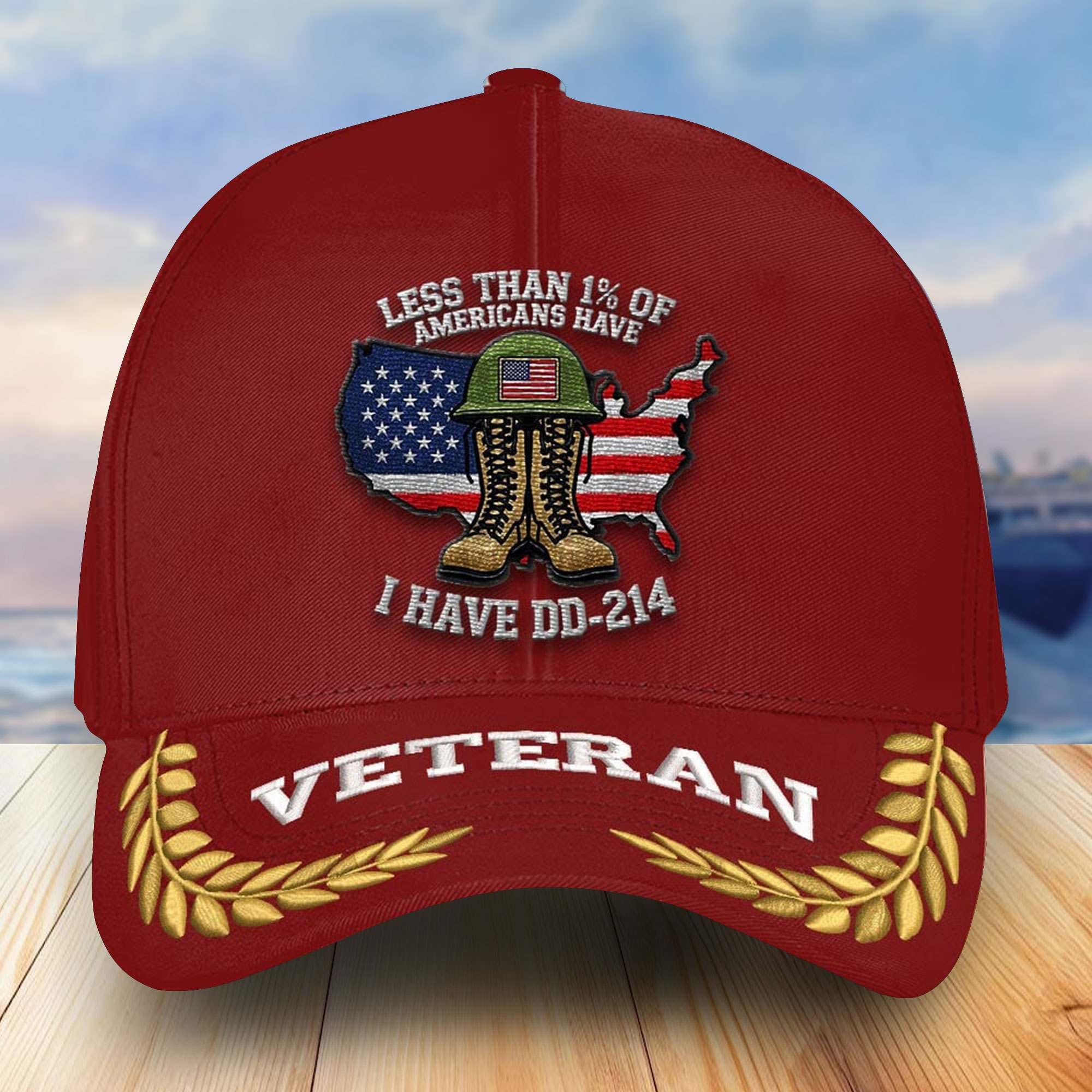 Premium US Veterans Embroidered Baseball Hats VPVC303001, Gifts For Veterans On Father's Day, Armed Forces Day, Independence Day, Veterans Day.