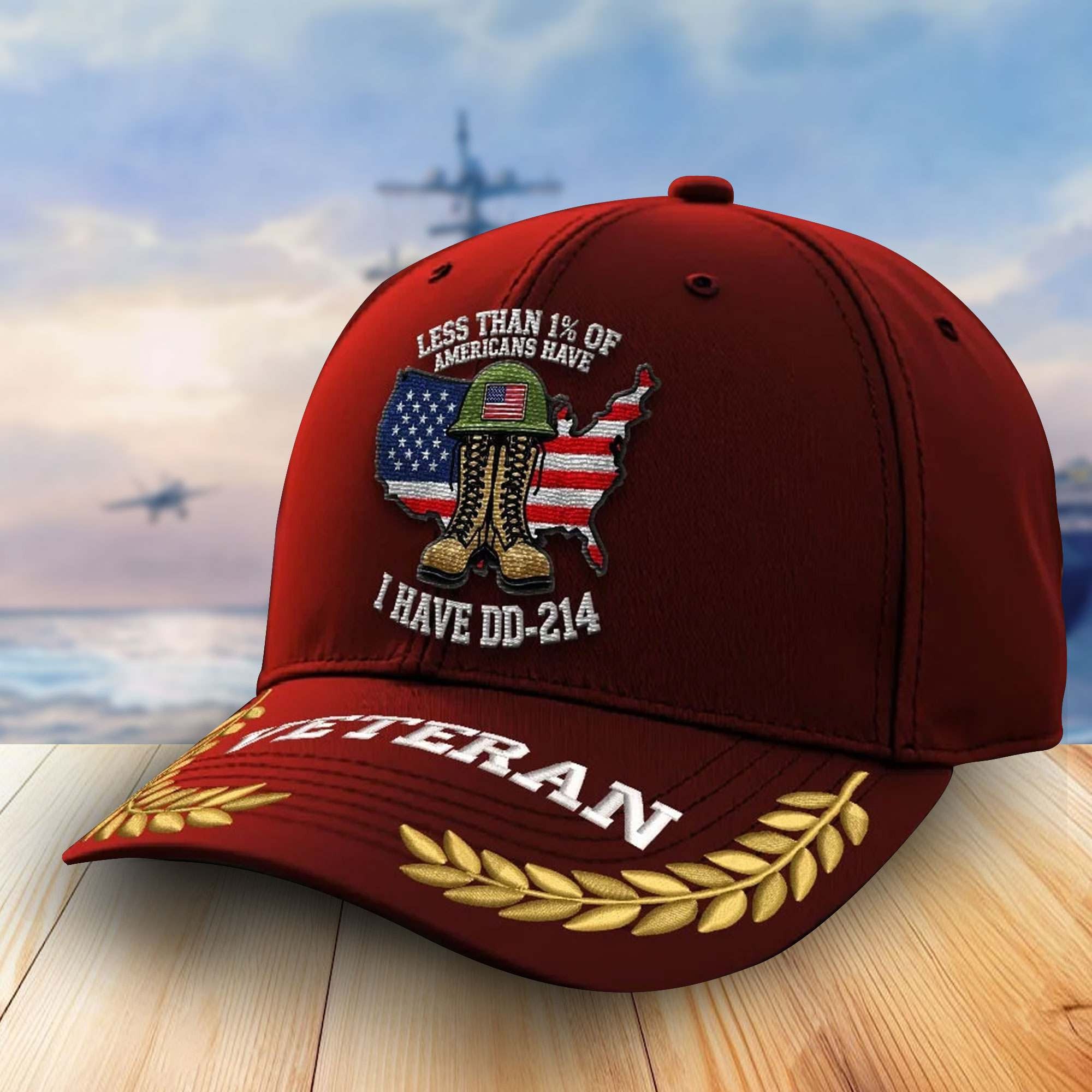 Premium US Veterans Embroidered Baseball Hats VPVC303001, Gifts For Veterans On Father's Day, Armed Forces Day, Independence Day, Veterans Day.