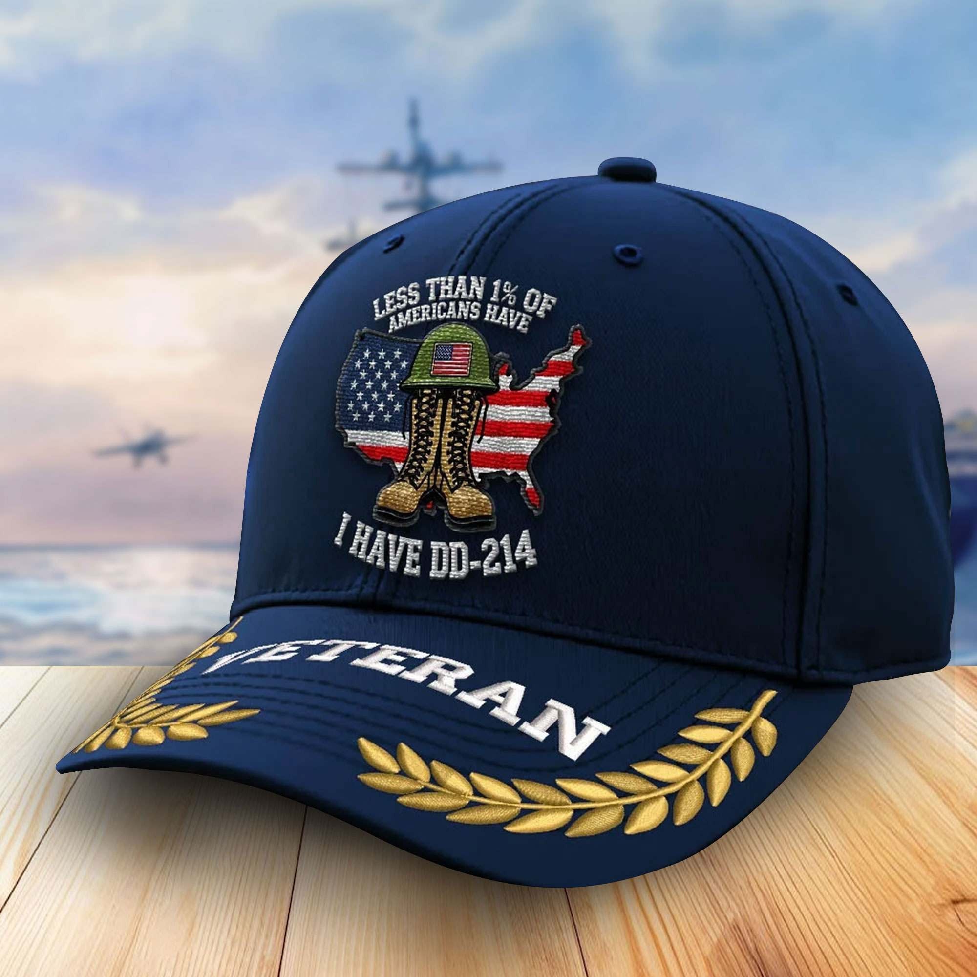 Premium US Veterans Embroidered Baseball Hats VPVC303002, Gifts For Veterans On Father's Day, Armed Forces Day, Independence Day, Veterans Day.