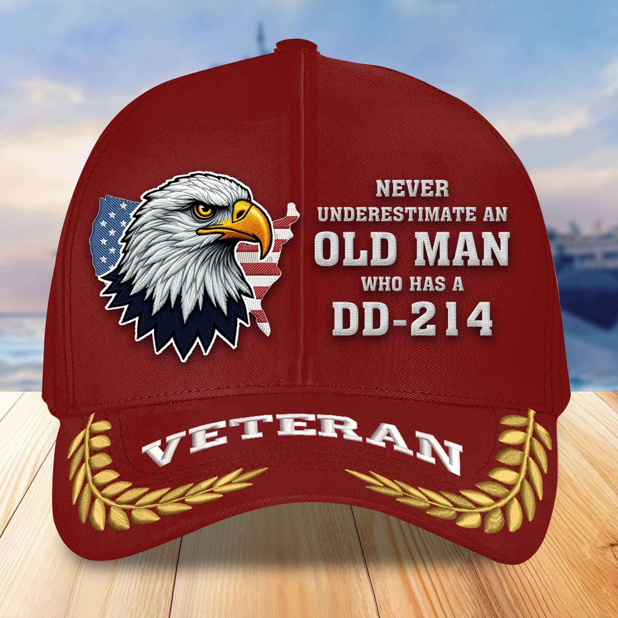 Premium US Veterans Embroidered Baseball Hats VPVC305601, Gifts For Veterans On Father's Day, Armed Forces Day, Independence Day, Veterans Day.