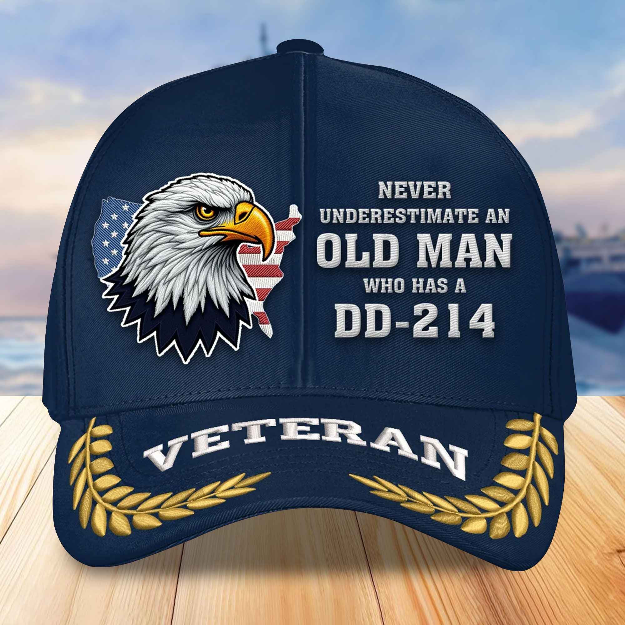 Premium US Veterans Embroidered Baseball Hats VPVC305602, Gifts For Veterans On Father's Day, Armed Forces Day, Independence Day, Veterans Day.