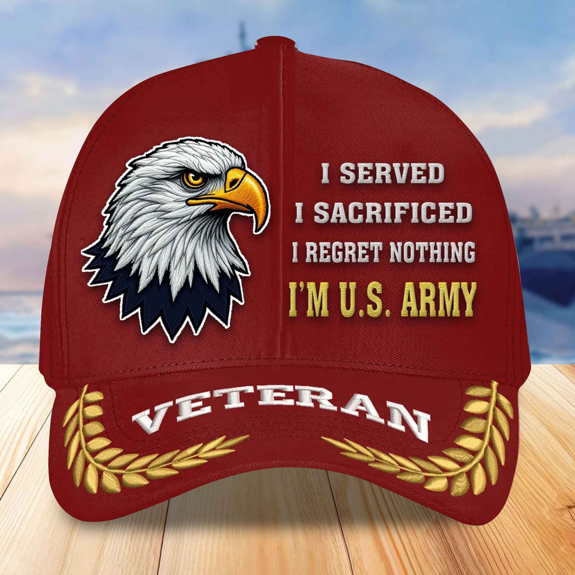 Premium US Army Embroidered Baseball Hats VPVC305801, Gifts For Army Veterans On Father's Day, Armed Forces Day, Independence Day, Veterans Day.