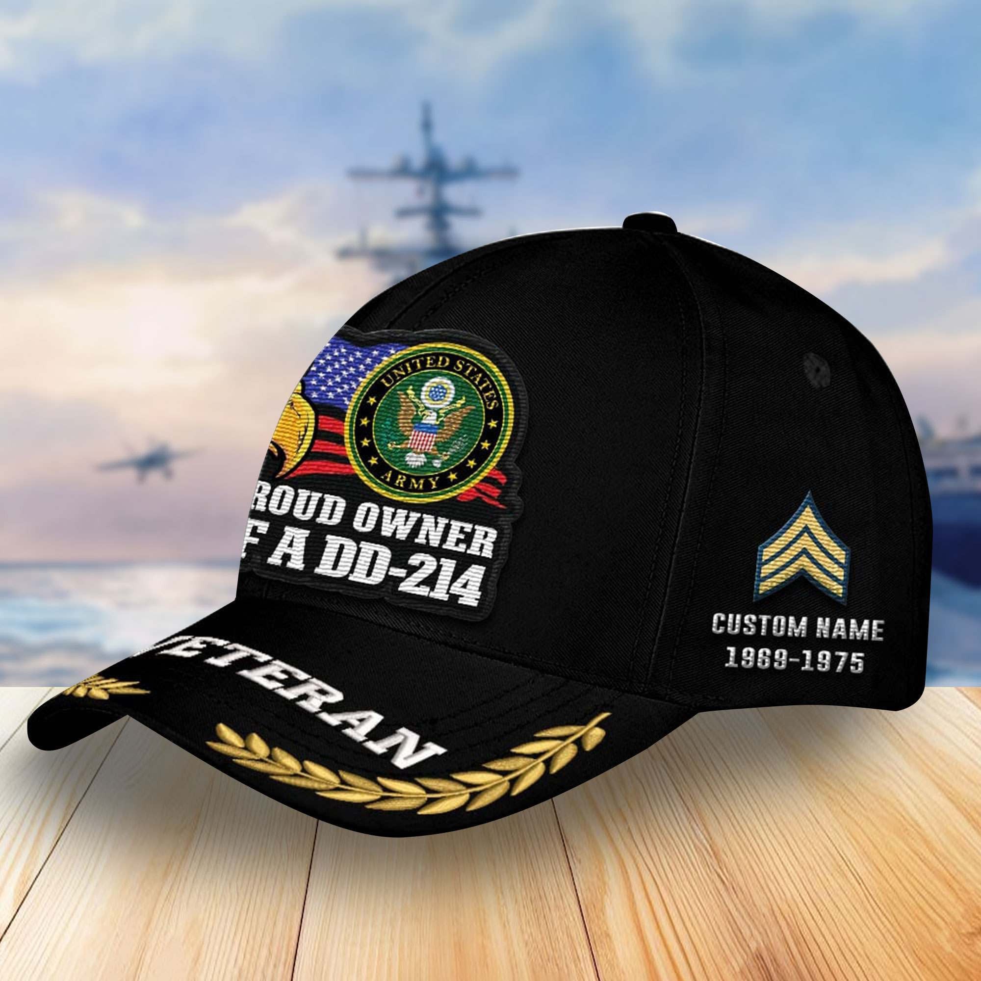 Premium Custom US Army Veterans Embroidered Baseball Hats VPVC303701, Gifts For Veterans On Father's Day, Armed Forces Day, Independence Day, Veterans Day.