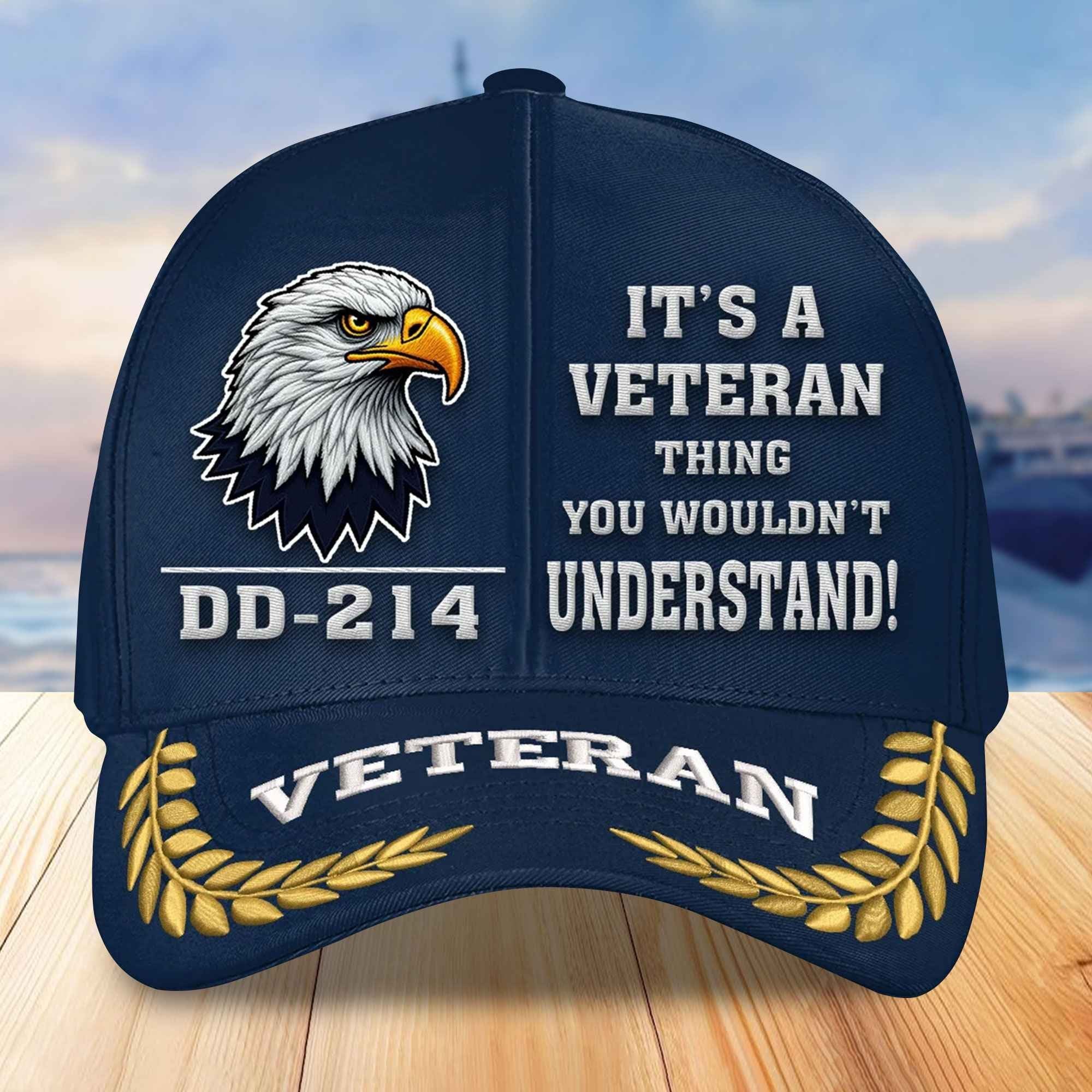 Premium US Veterans Embroidered Baseball Hats VPVC305902, Gifts For Veterans On Father's Day, Armed Forces Day, Independence Day, Veterans Day.