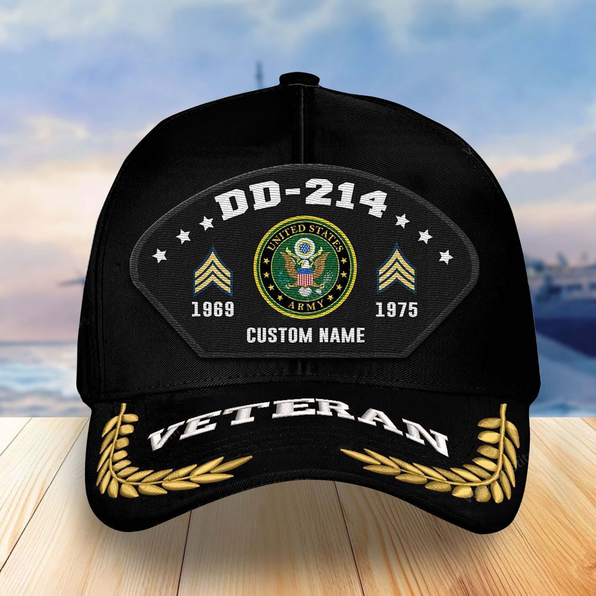 Premium Custom US Army Veterans Embroidered Baseball Hats VPVC303801, Gifts For Veterans On Father's Day, Armed Forces Day, Independence Day, Veterans Day.