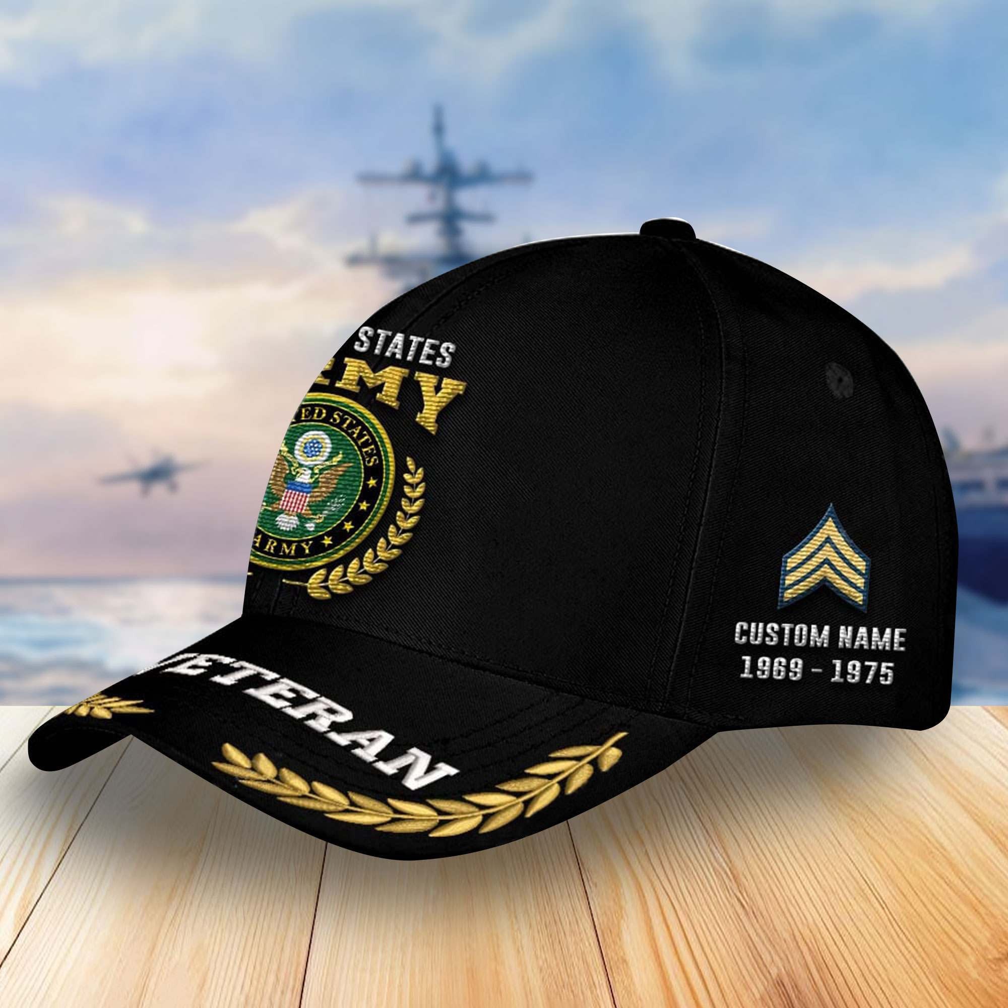 Premium Custom US Army Veterans Embroidered Baseball Hats VPVC304001, Gifts For Veterans On Father's Day, Armed Forces Day, Independence Day, Veterans Day.