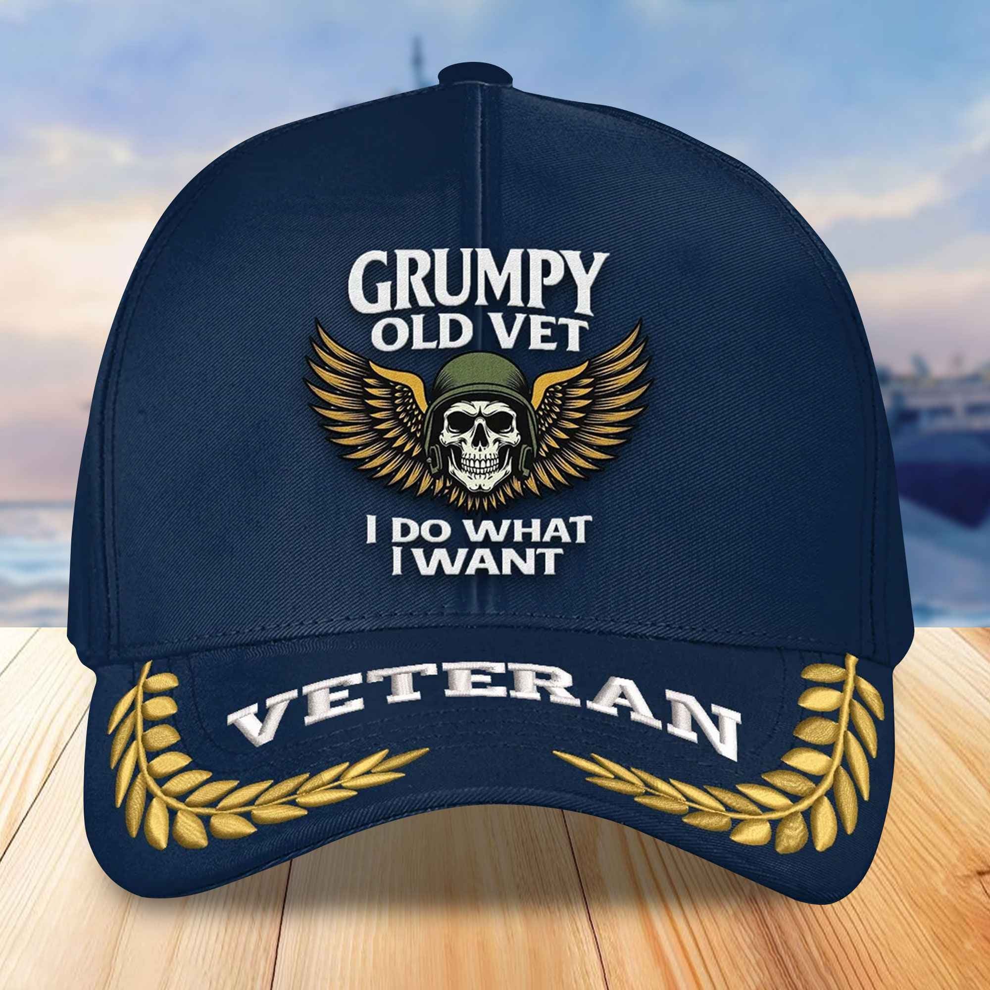 Premium US Veterans Embroidered Baseball Hats VPVC306202, Gifts For Veterans On Father's Day, Armed Forces Day, Independence Day, Veterans Day.