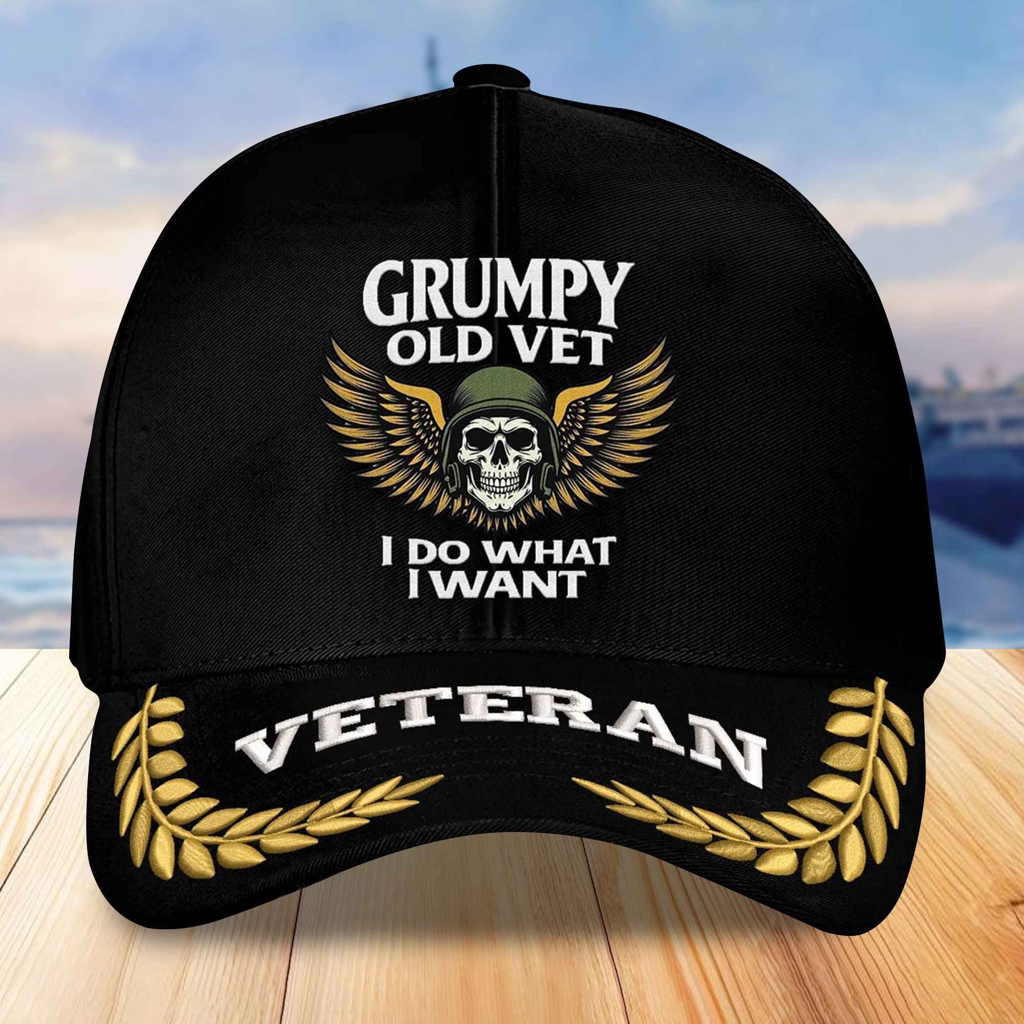 Premium US Veterans Embroidered Baseball Hats VPVC306203, Gifts For Veterans On Father's Day, Armed Forces Day, Independence Day, Veterans Day.