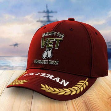 Premium US Veterans Embroidered Baseball Hats VPVC306401, Gifts For Veterans On Father's Day, Armed Forces Day, Independence Day, Veterans Day.