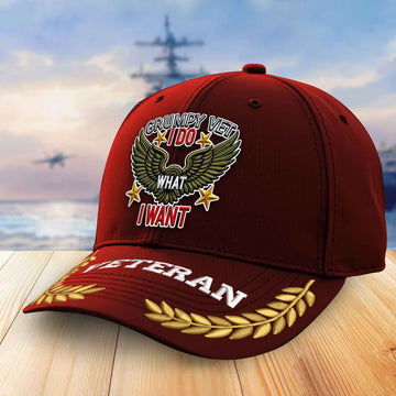 Premium US Veterans Embroidered Baseball Hats VPVC306701, Gifts For Veterans On Father's Day, Armed Forces Day, Independence Day, Veterans Day.