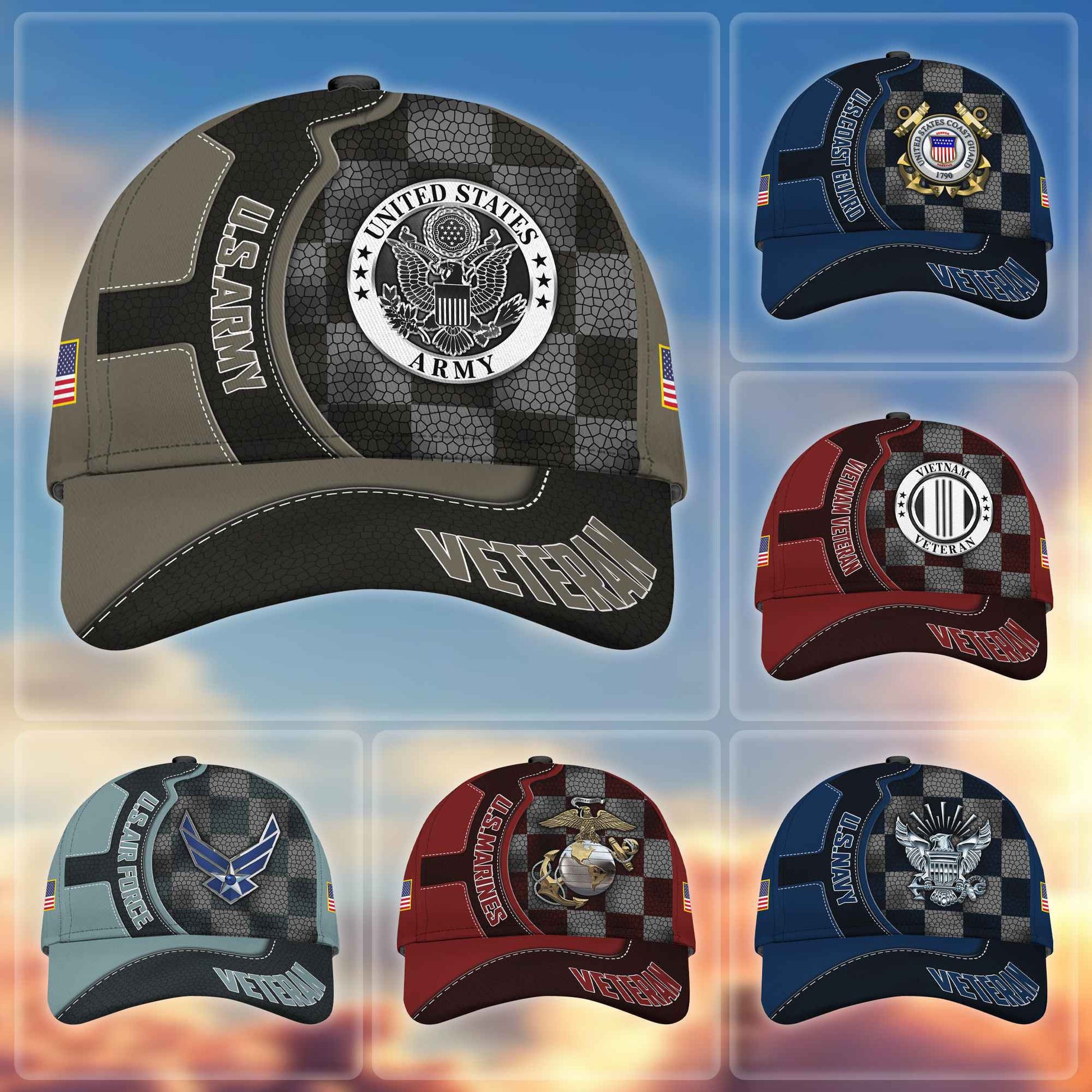 Premium US Veterans Cap BPVC100401, Gifts For US Veterans, Best Gifts On Armed Forces Day, Father's Day, Independence Day, Veterans Day.