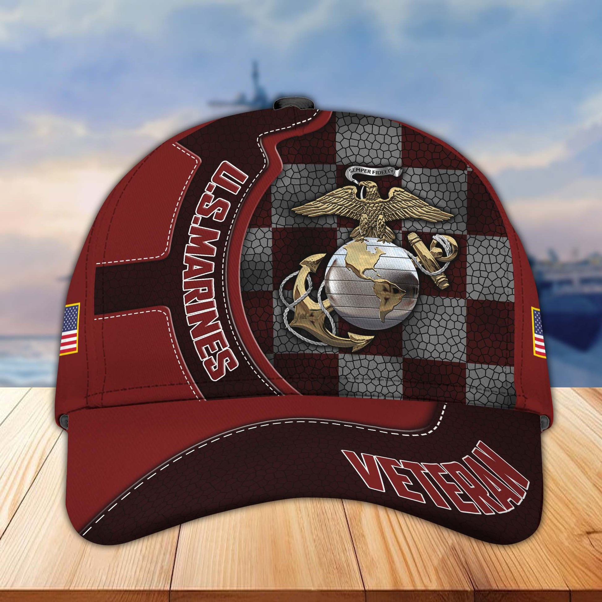 Premium US Veterans Cap BPVC100401, Gifts For US Veterans, Best Gifts On Armed Forces Day, Father's Day, Independence Day, Veterans Day.