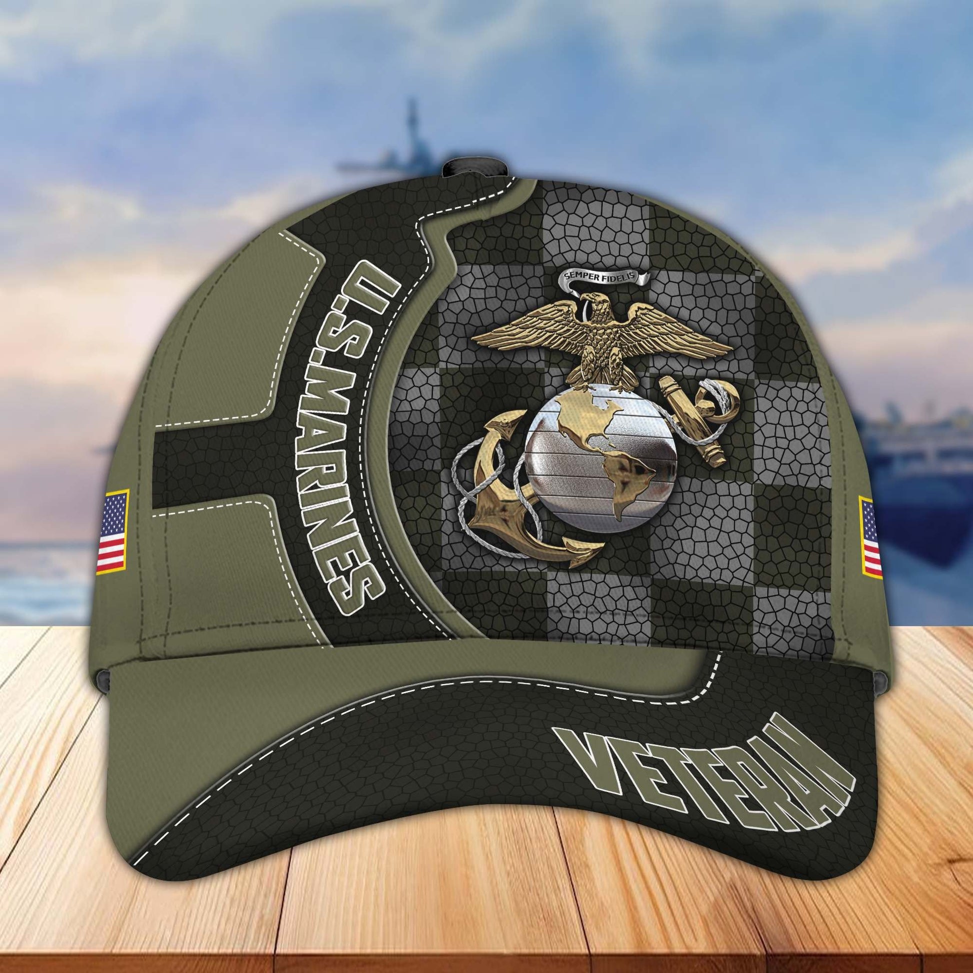 Premium US Veterans Cap BPVC100401, Gifts For US Veterans, Best Gifts On Armed Forces Day, Father's Day, Independence Day, Veterans Day.