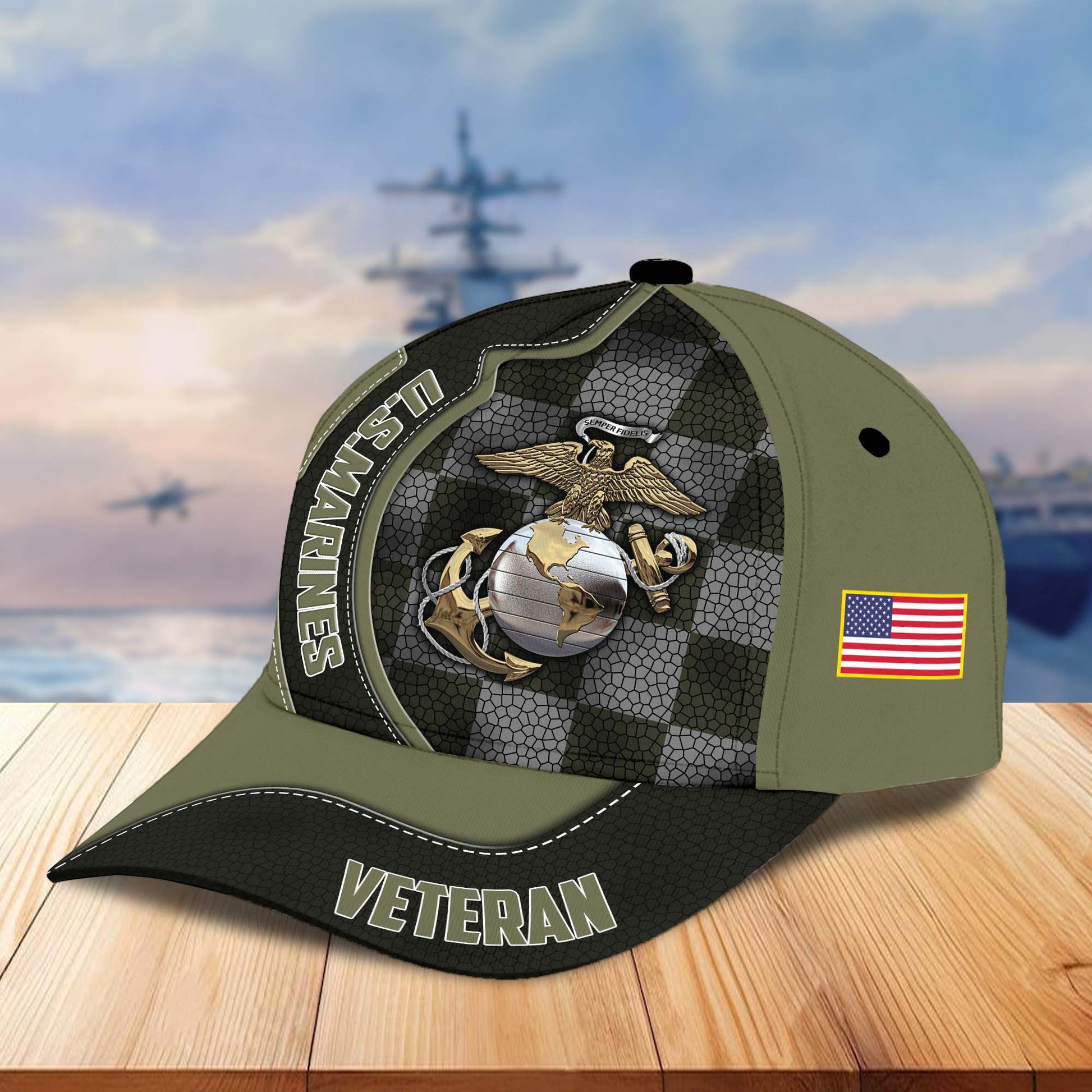 Premium US Veterans Cap BPVC100401, Gifts For US Veterans, Best Gifts On Armed Forces Day, Father's Day, Independence Day, Veterans Day.