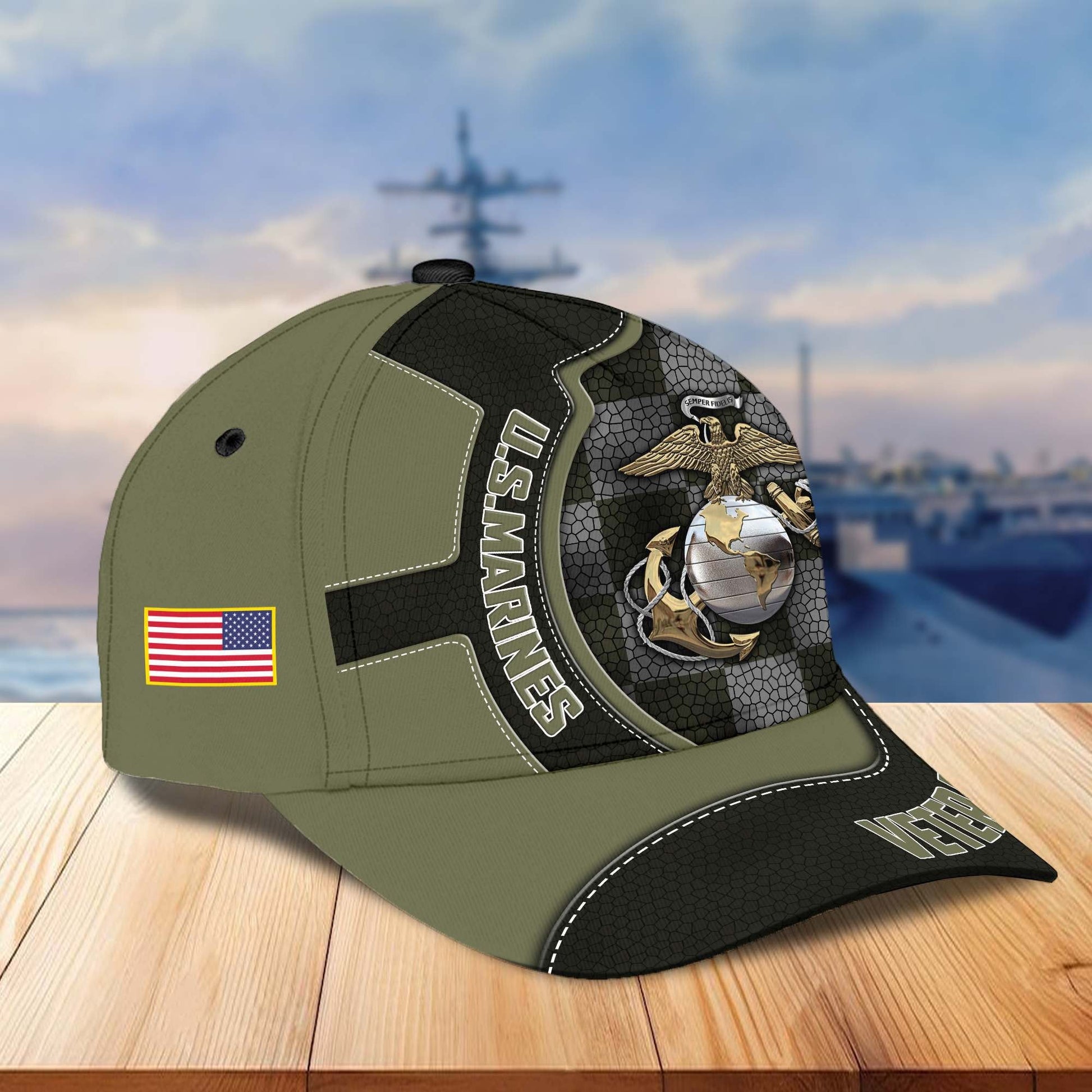 Premium US Veterans Cap BPVC100401, Gifts For US Veterans, Best Gifts On Armed Forces Day, Father's Day, Independence Day, Veterans Day.