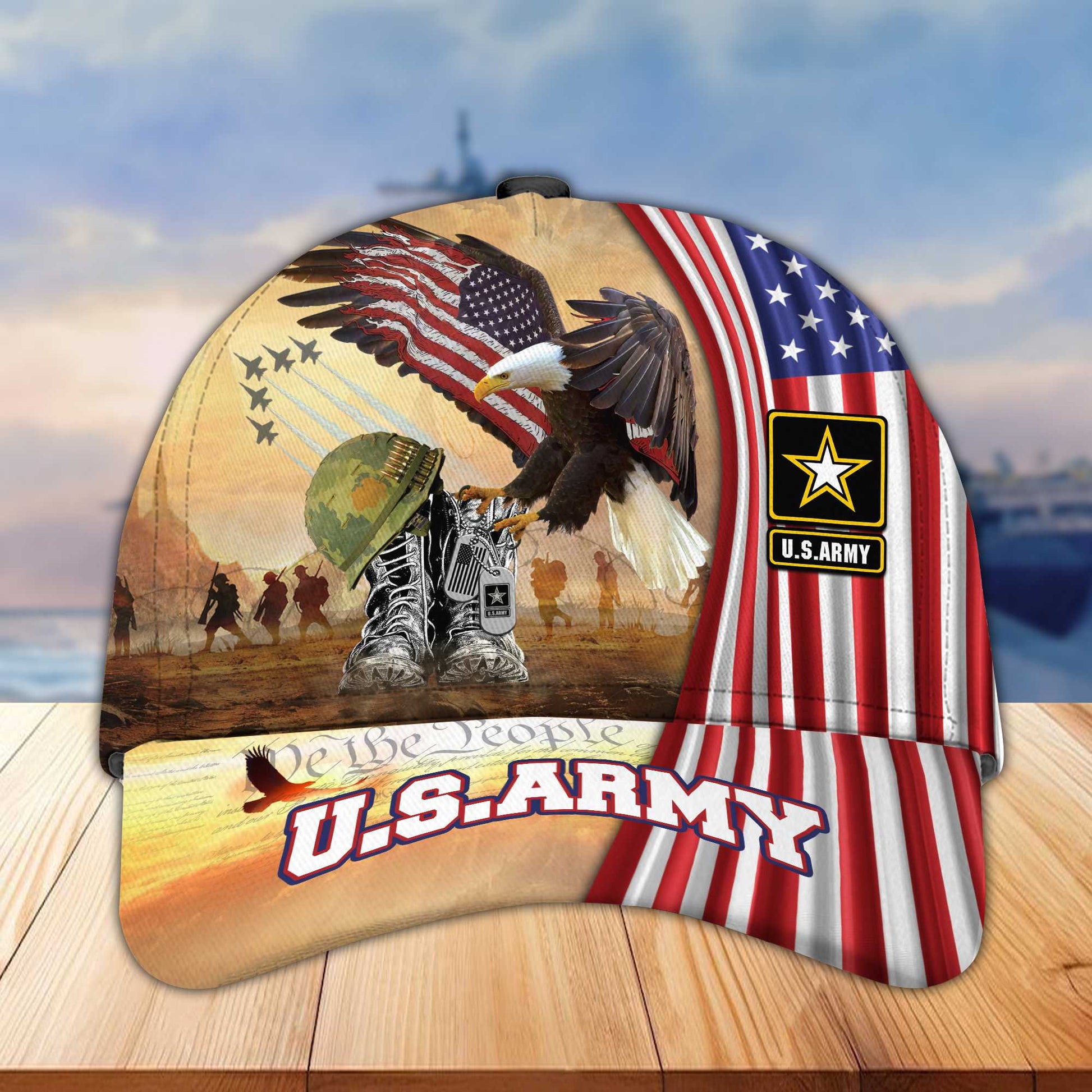 Premium US Veterans Cap BPVC040401, Gifts For US Veterans, Best Gifts On Memorial Day, Armed Forces Day, Father's Day, Independence Day, Veterans Day.