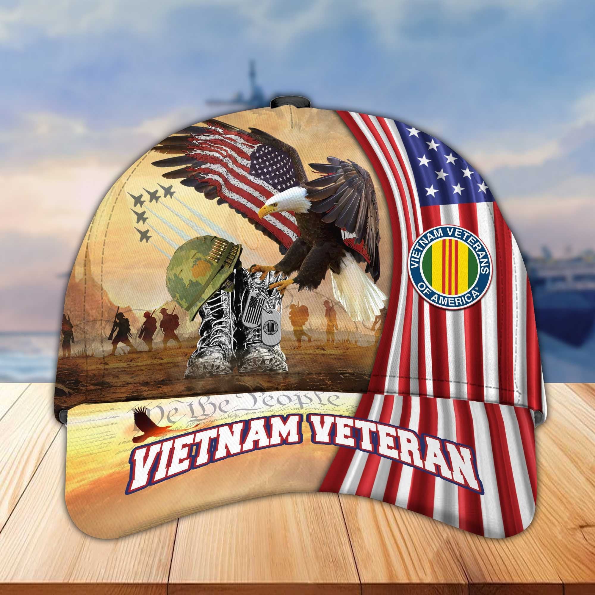 Premium US Veterans Cap BPVC040401, Gifts For US Veterans, Best Gifts On Memorial Day, Armed Forces Day, Father's Day, Independence Day, Veterans Day.