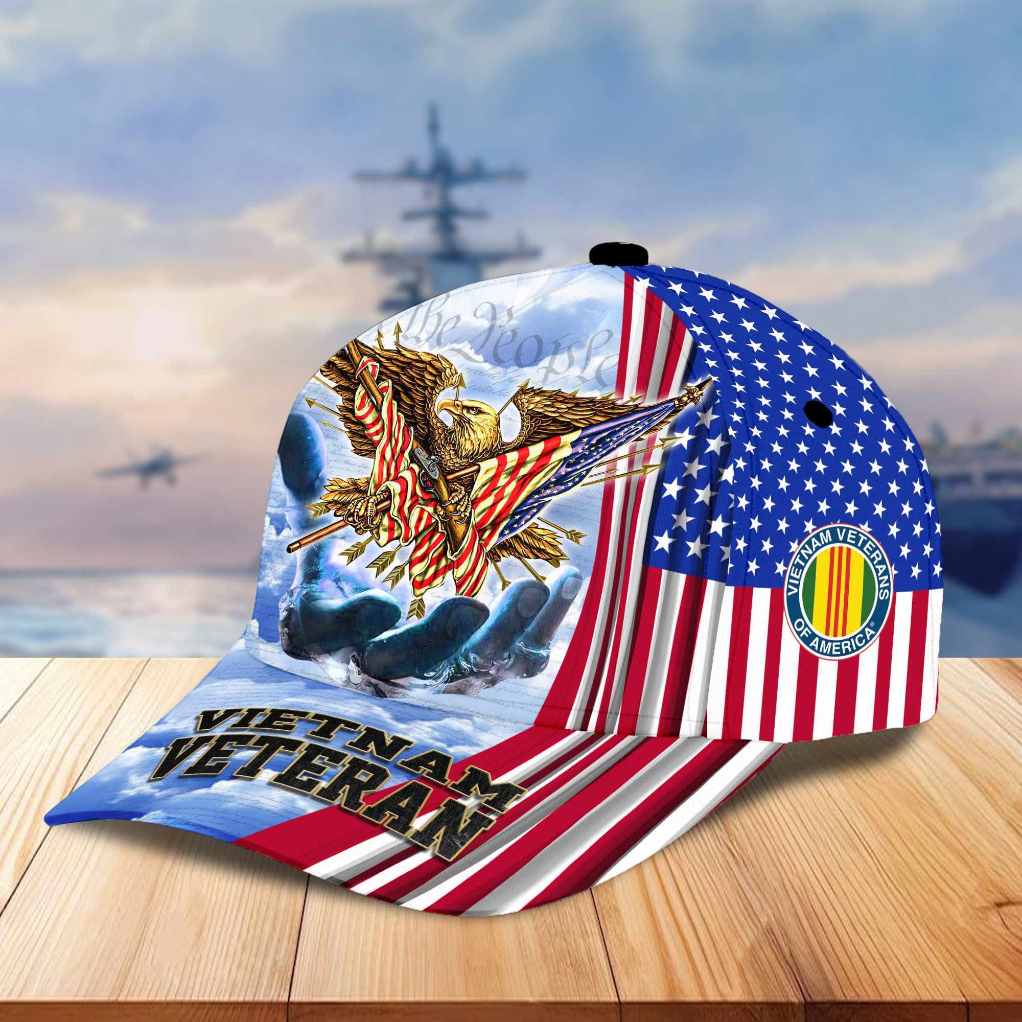 Premium US Veterans Baseball Hats BPVC170402, Gifts For US Veterans On Father's Day, Armed Forces Day, Independence Day, Veterans Day.