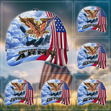 Premium US Veterans Baseball Hats BPVC170402, Gifts For US Veterans On Father's Day, Armed Forces Day, Independence Day, Veterans Day.