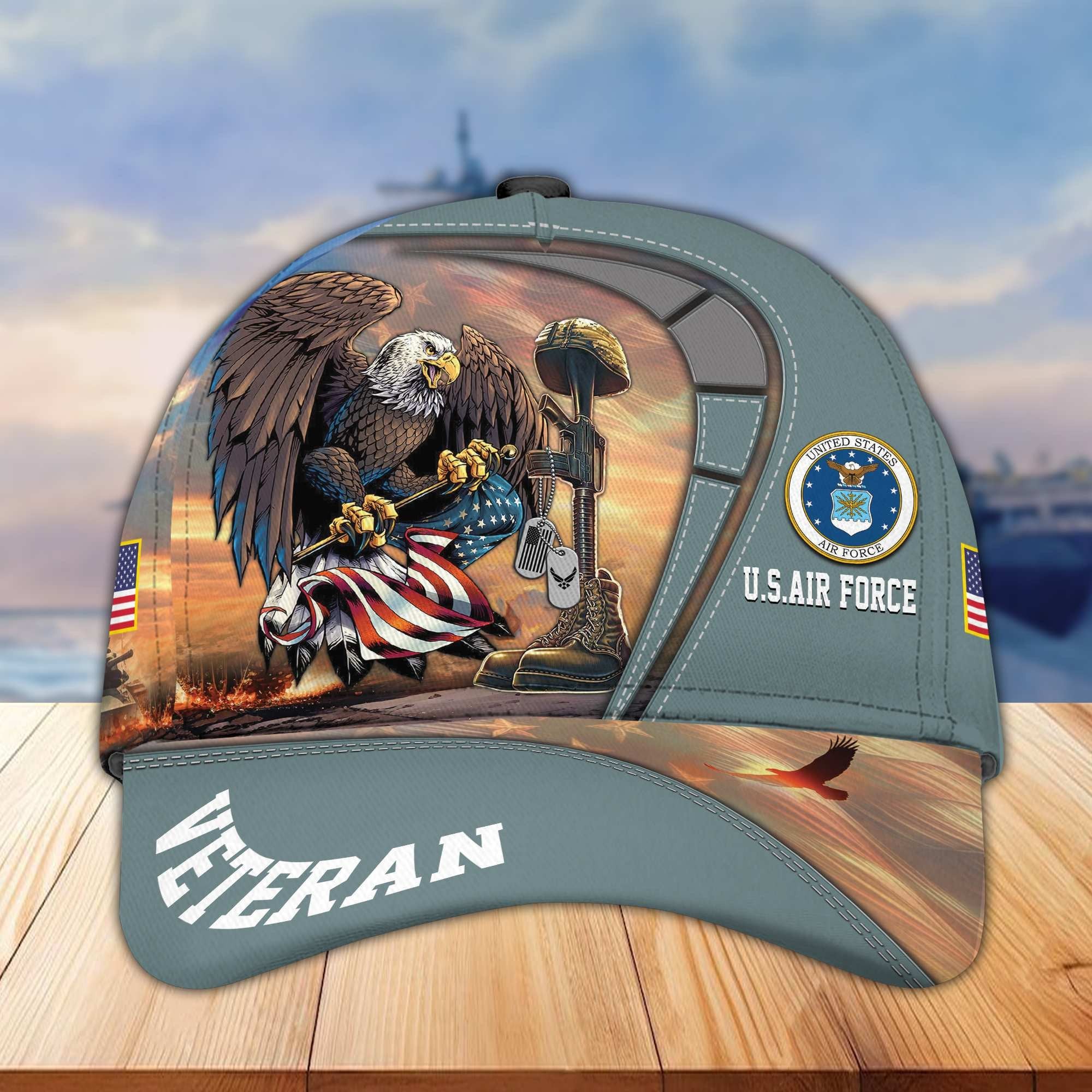 Premium US Veterans Baseball Hats BPVC100402, Gifts For US Veterans On Father's Day, Armed Forces Day, Independence Day, Veterans Day.