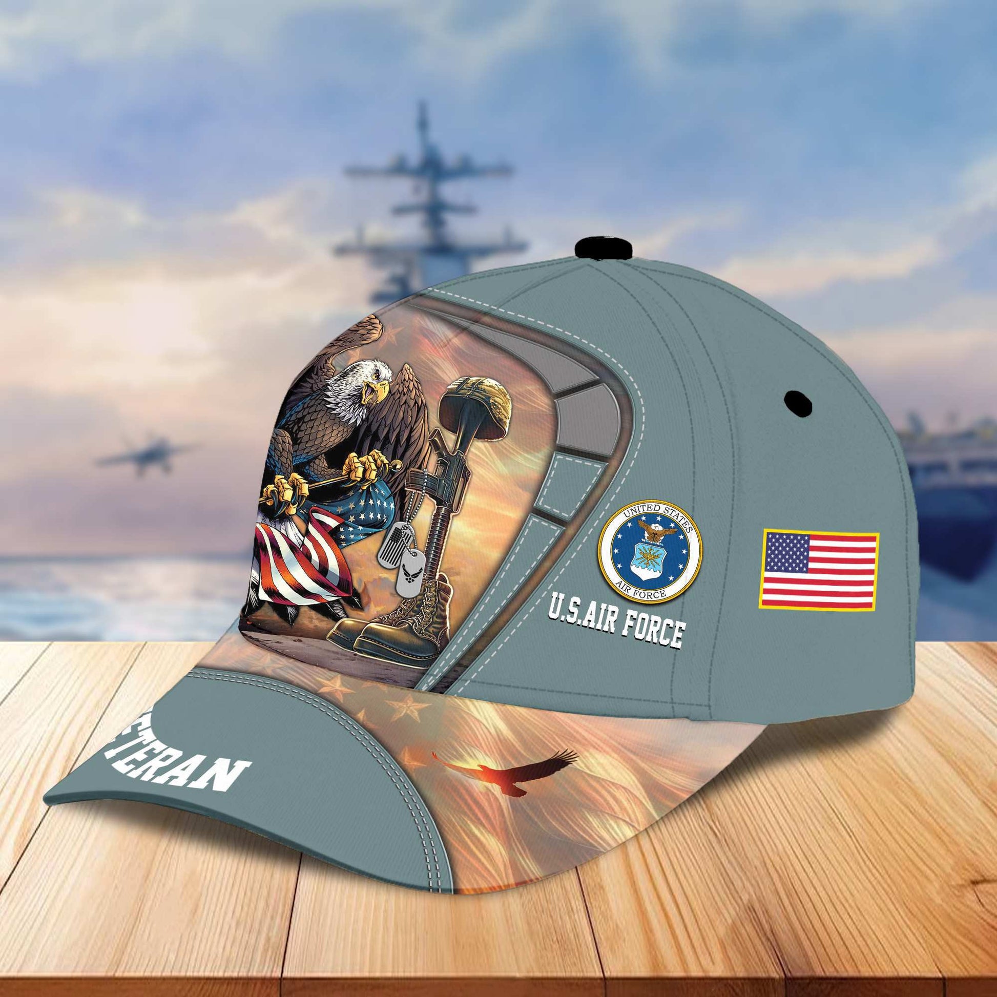 Premium US Veterans Baseball Hats BPVC100402, Gifts For US Veterans On Father's Day, Armed Forces Day, Independence Day, Veterans Day.
