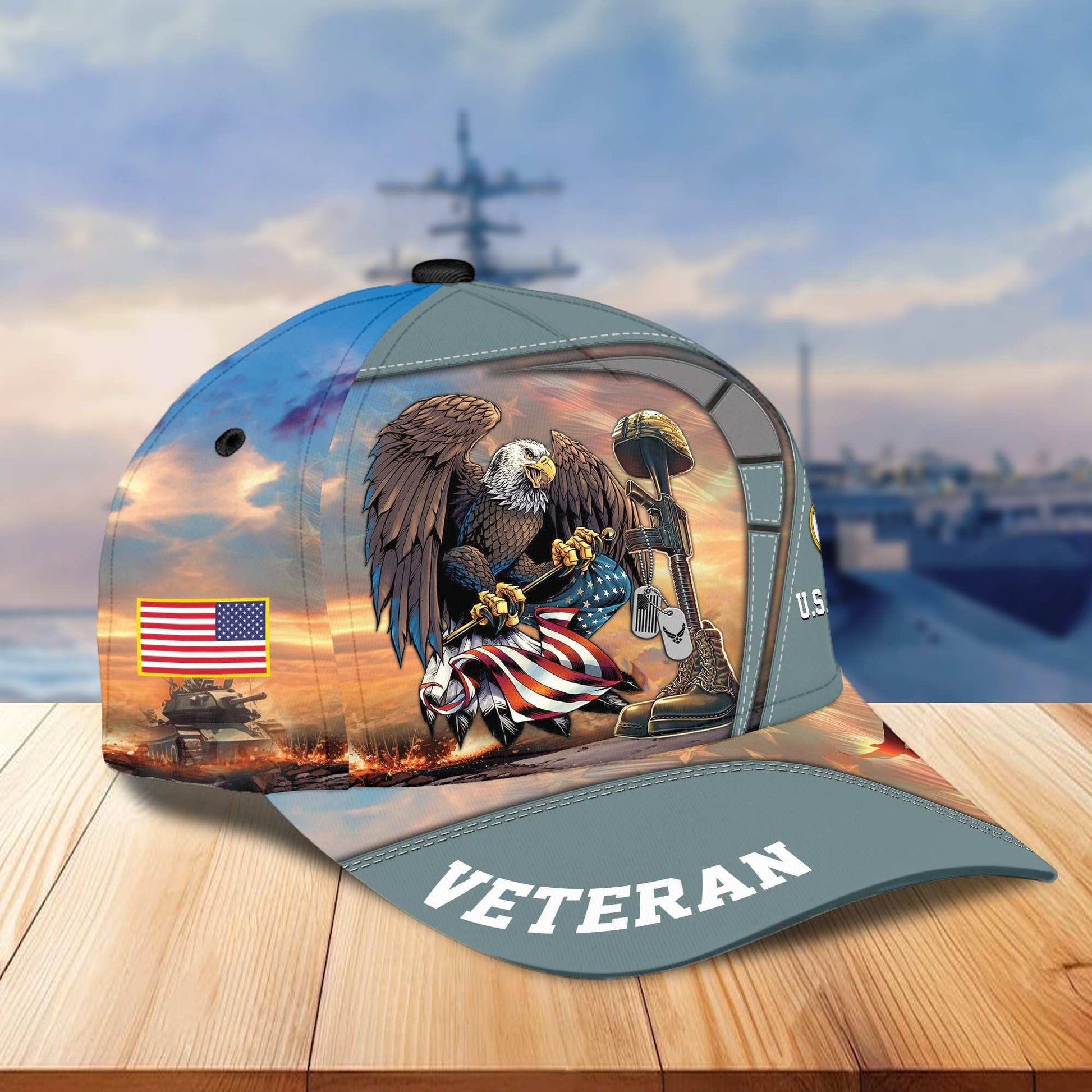 Premium US Veterans Baseball Hats BPVC100402, Gifts For US Veterans On Father's Day, Armed Forces Day, Independence Day, Veterans Day.