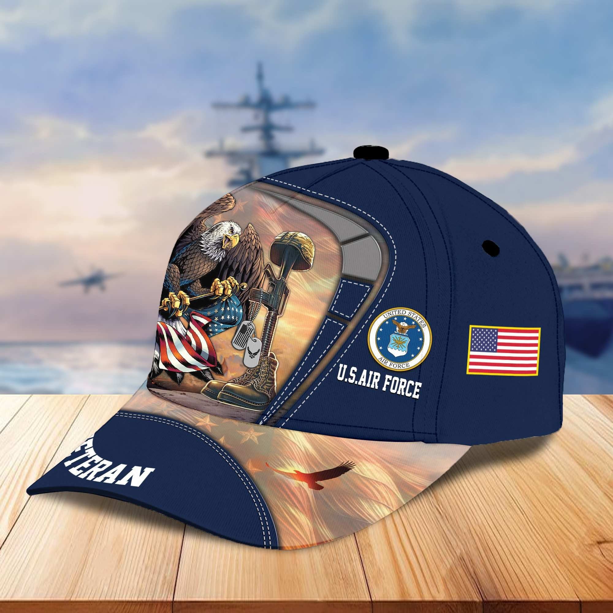 Premium US Veterans Baseball Hats BPVC100402, Gifts For US Veterans On Father's Day, Armed Forces Day, Independence Day, Veterans Day.