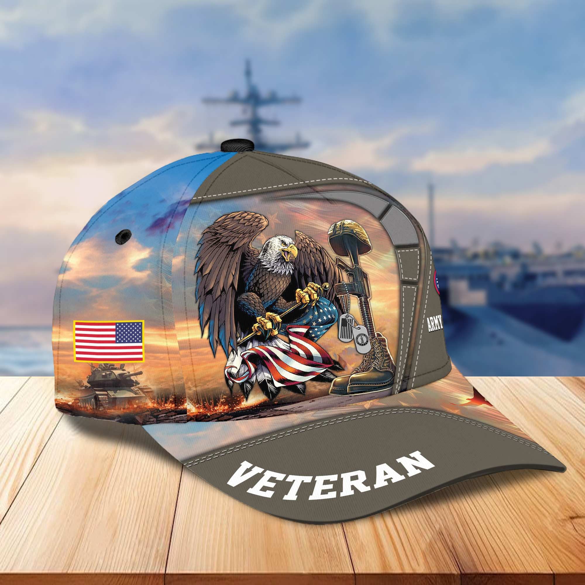 Premium US Veterans Baseball Hats BPVC100402, Gifts For US Veterans On Father's Day, Armed Forces Day, Independence Day, Veterans Day.
